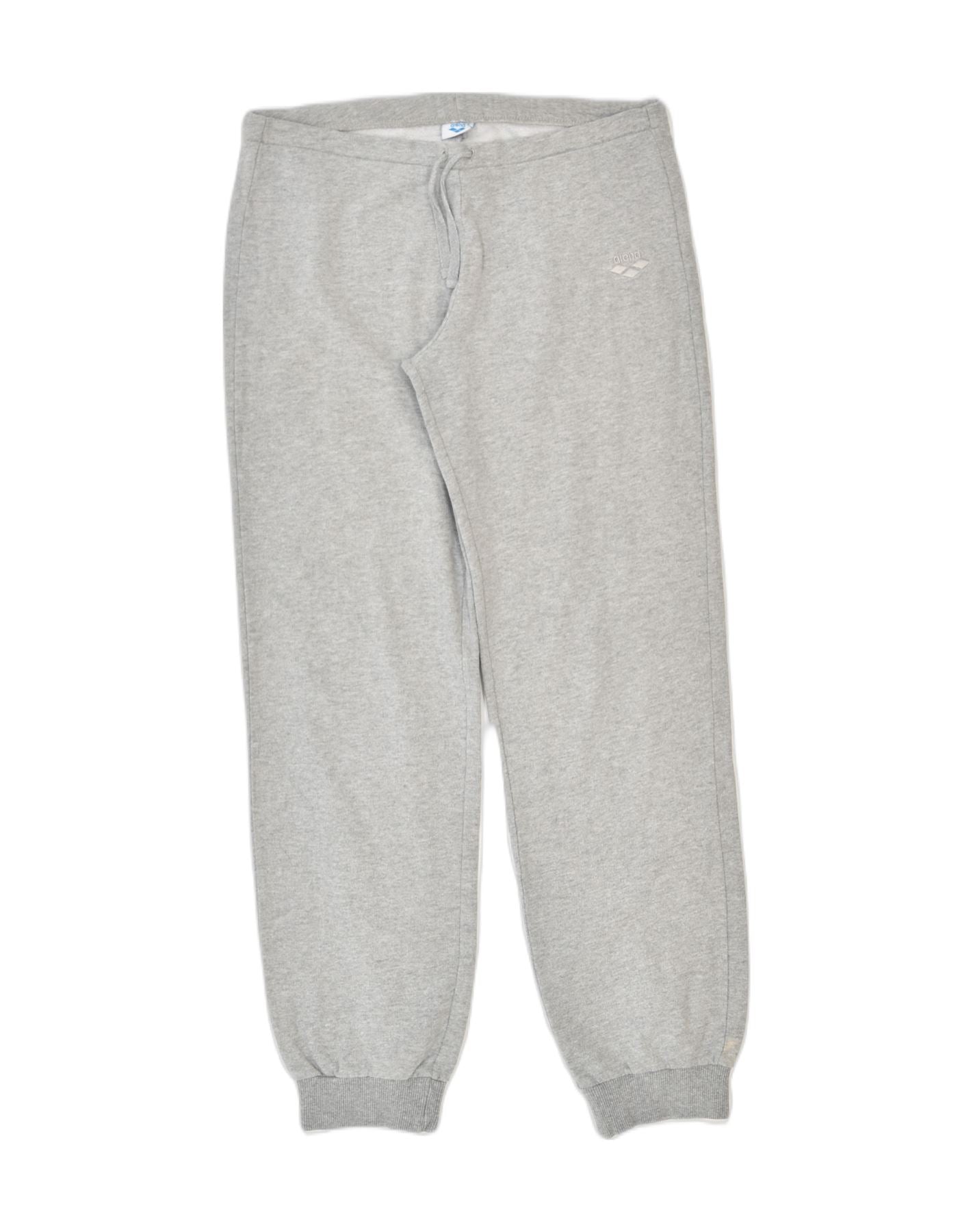 image of ARENA Mens Tracksuit Trousers Joggers XS Grey Cotton