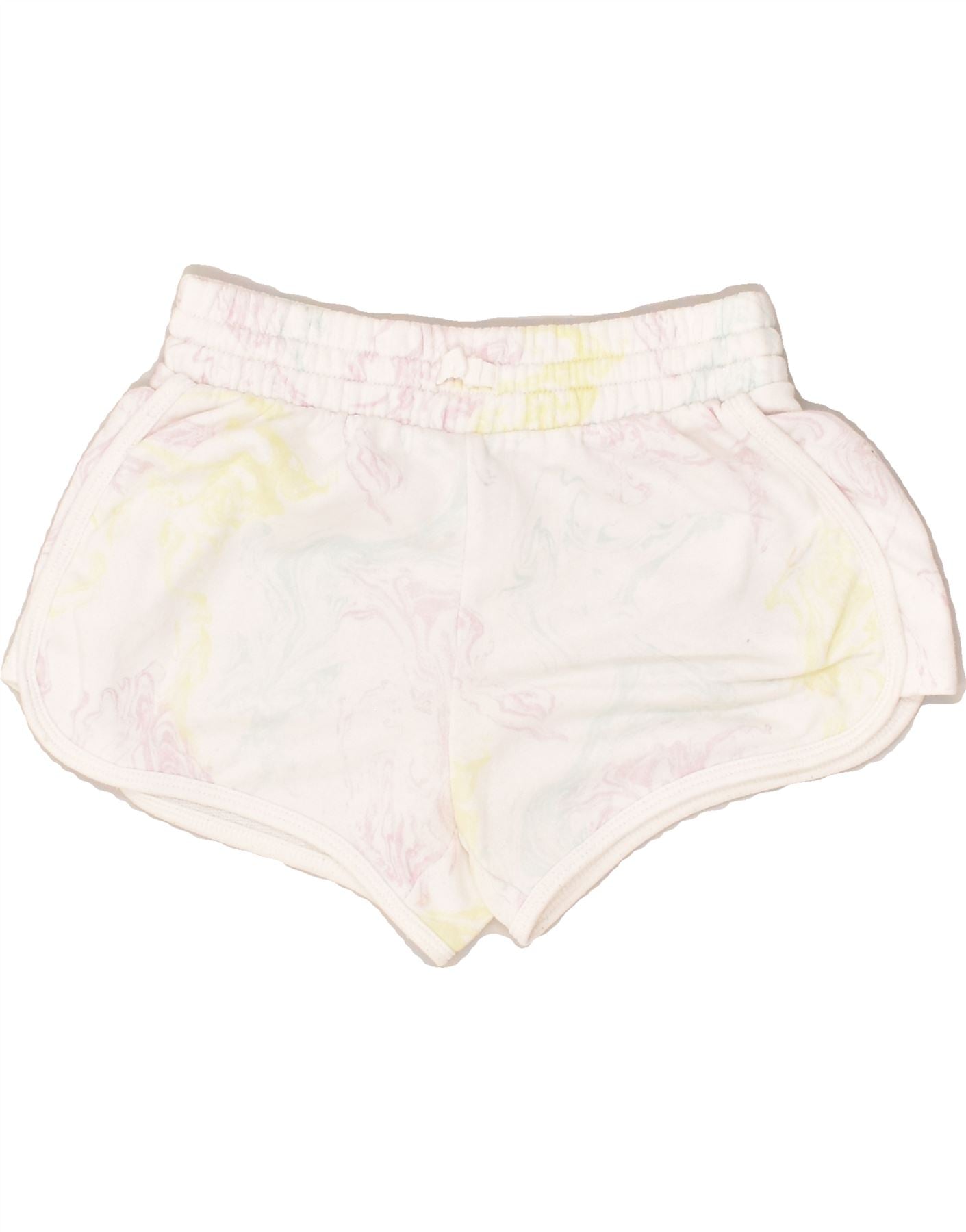 image of GAP Girls Sport Shorts 9-10 Years Large White Tie Dye Cotton