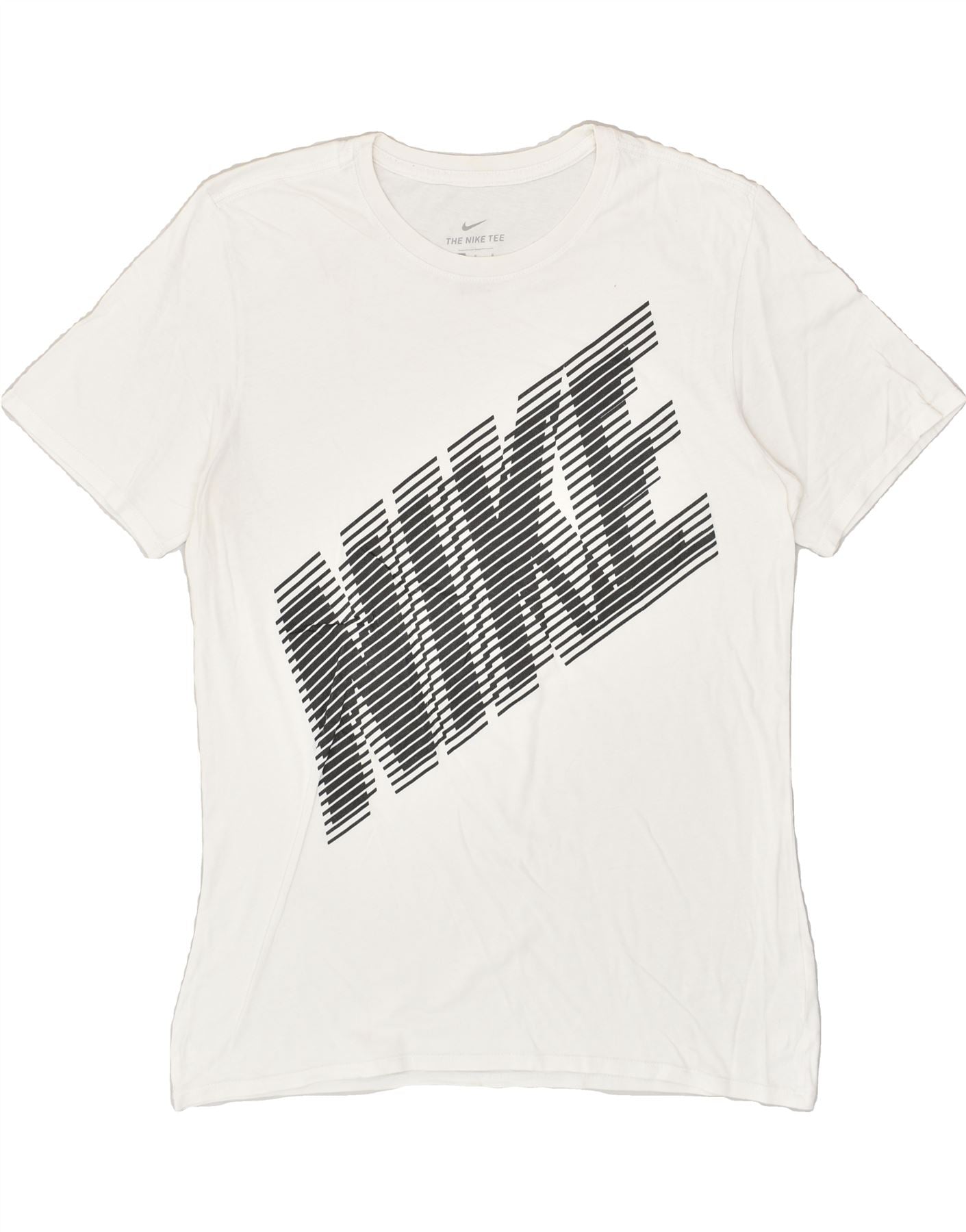 image of NIKE Mens The Nike Tee Graphic T-Shirt Top Large White Cotton