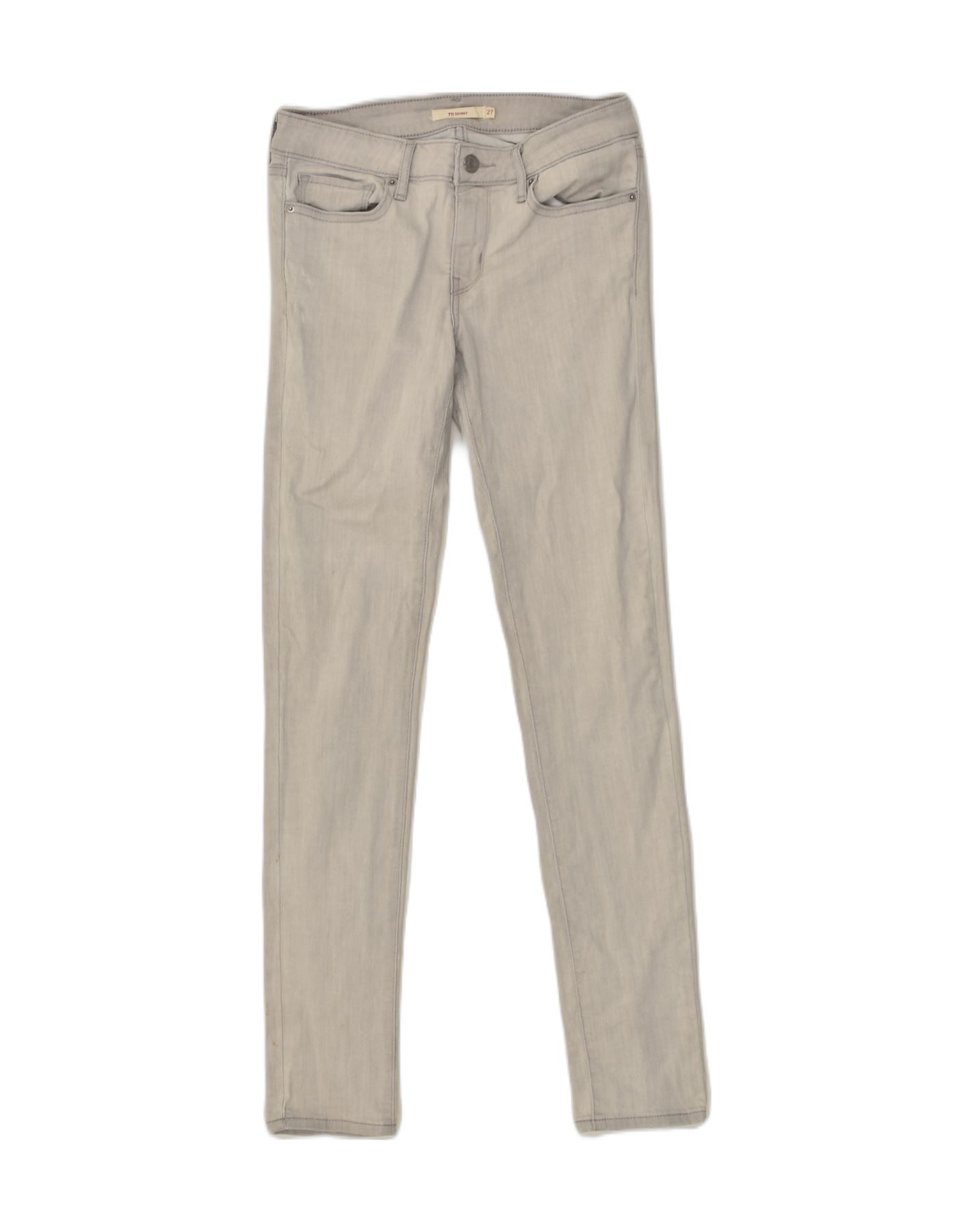 image of LEVI'S Womens 711 Skinny Jeans W27 L31 Grey