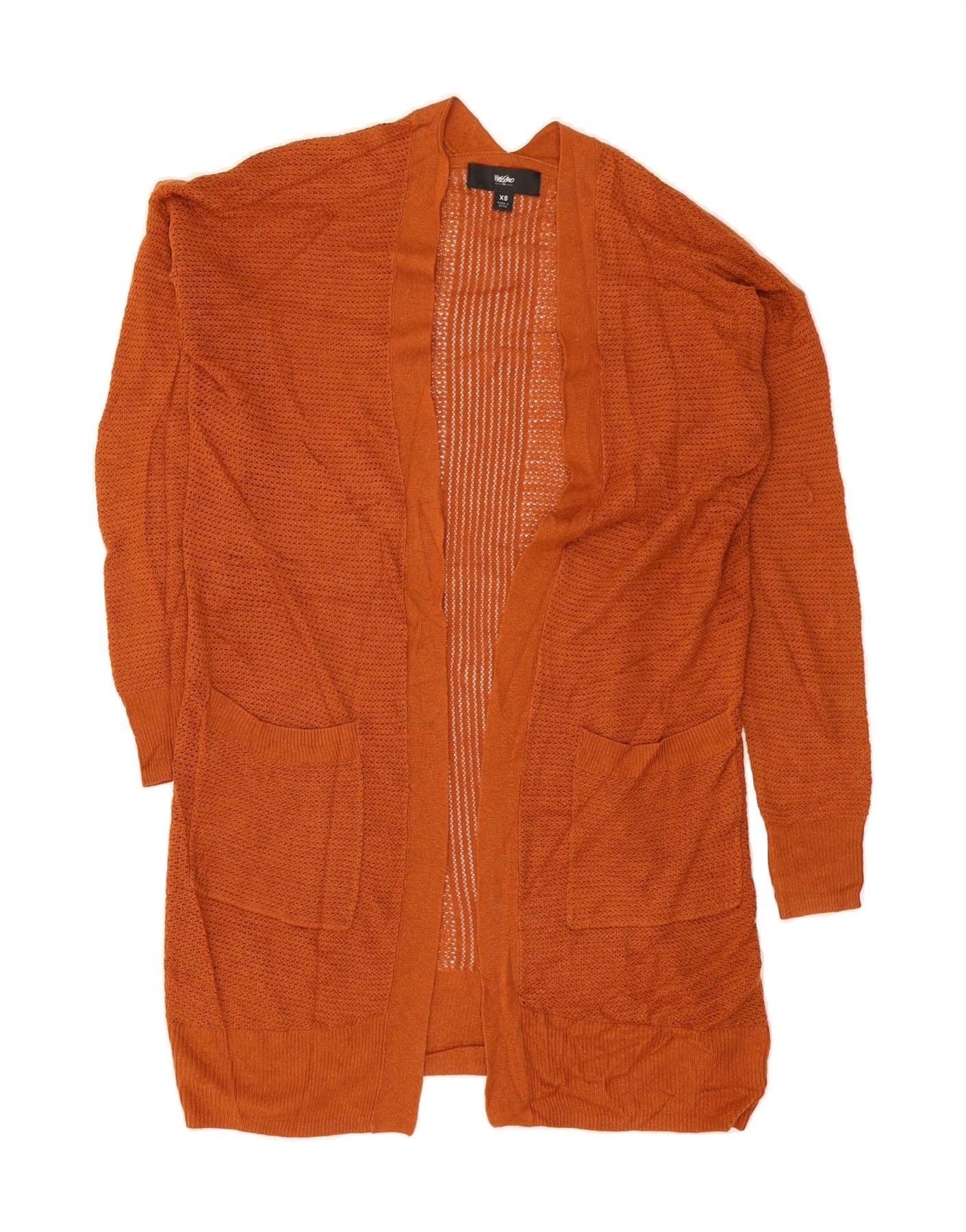 image of MOSSIMO Womens Oversized Longline Open Cardigan Sweater UK 6 XS Orange