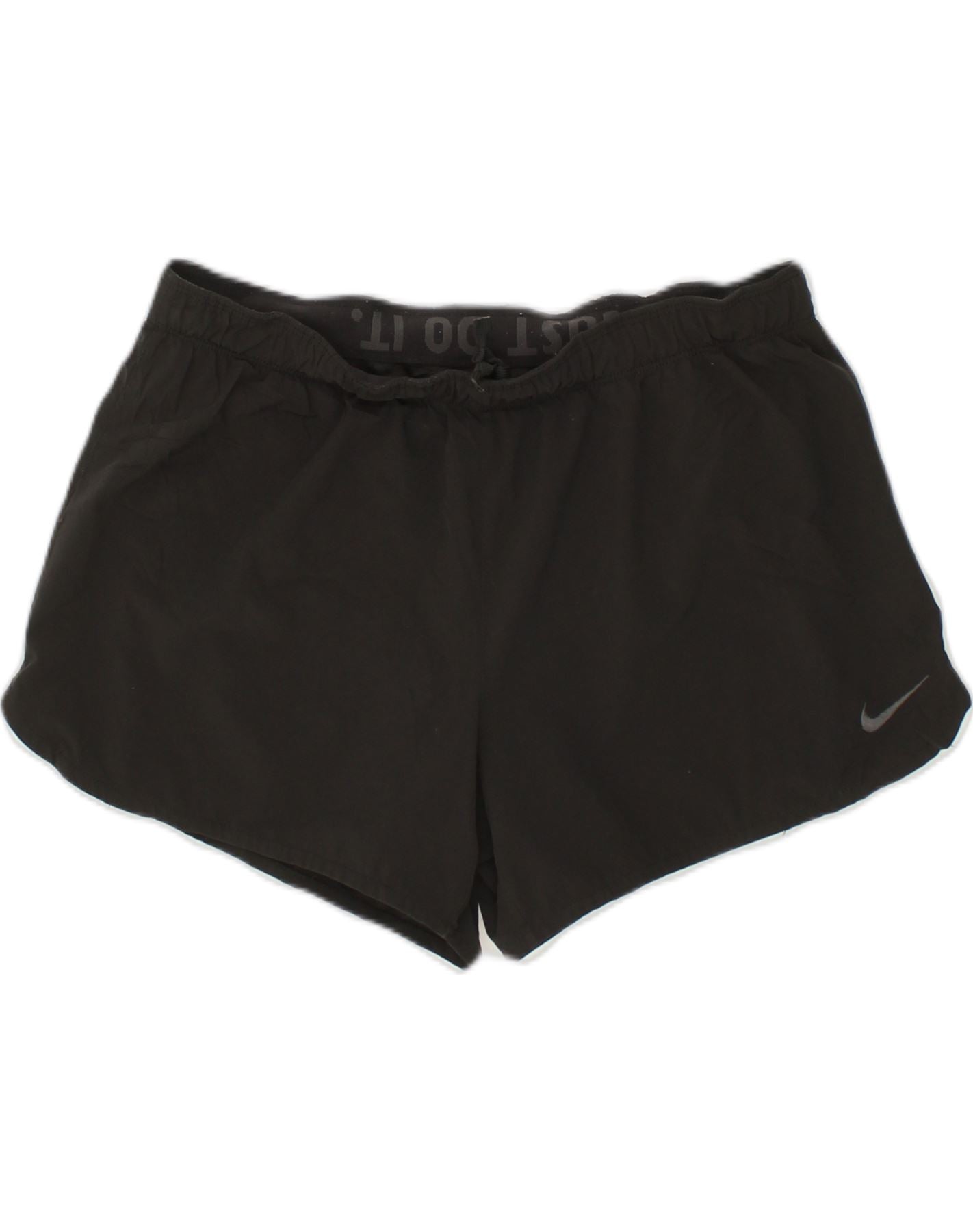 image of NIKE Womens Sport Shorts Large Black Polyester