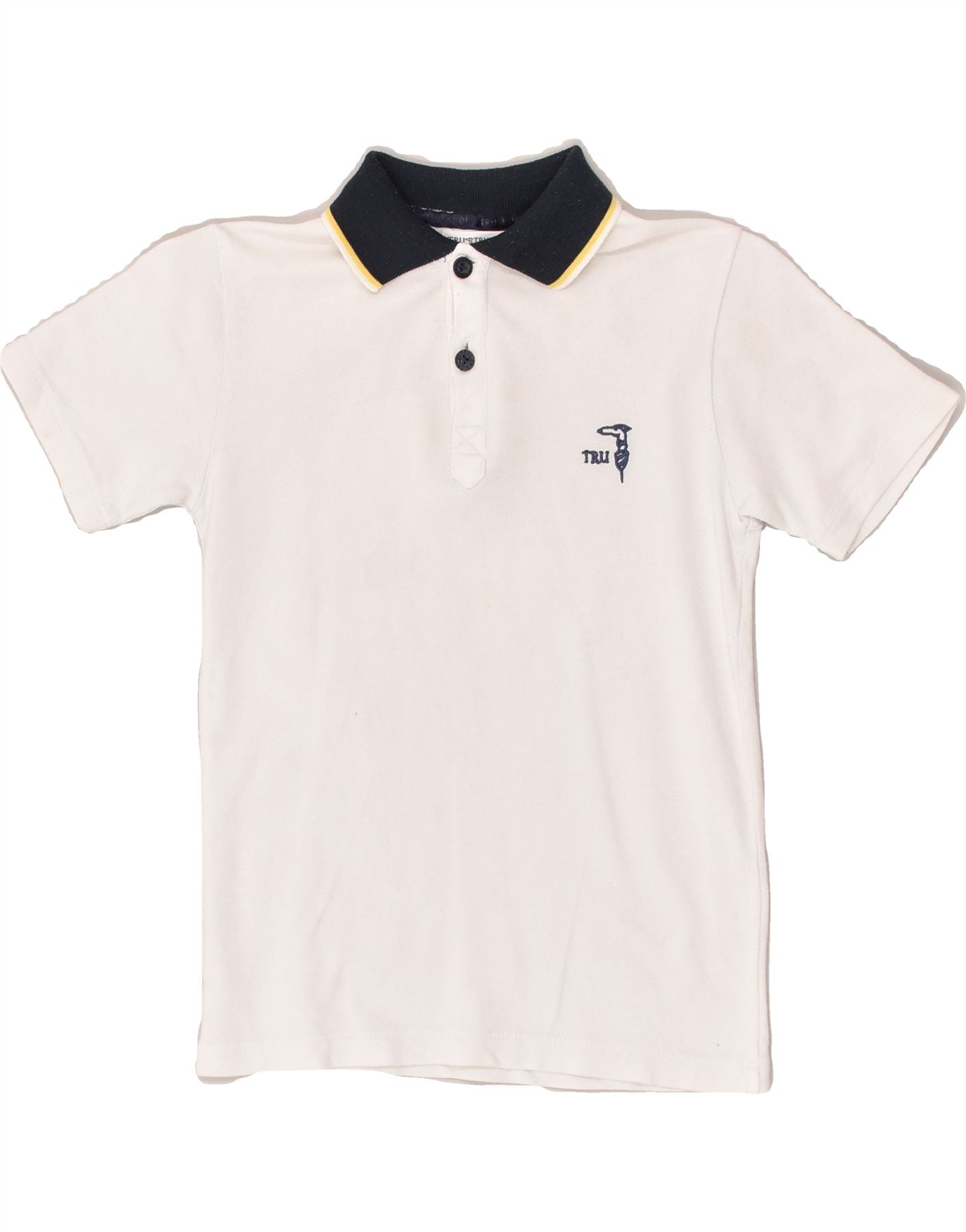 Image of TRUSSARDI JUNIOR Boys Polo Shirt 5-6 Years White Cotton