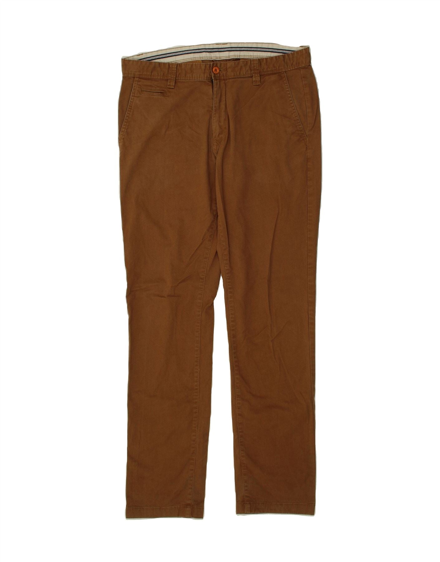 Image of IZOD Mens Slim Chino Trousers W34 L31 Brown