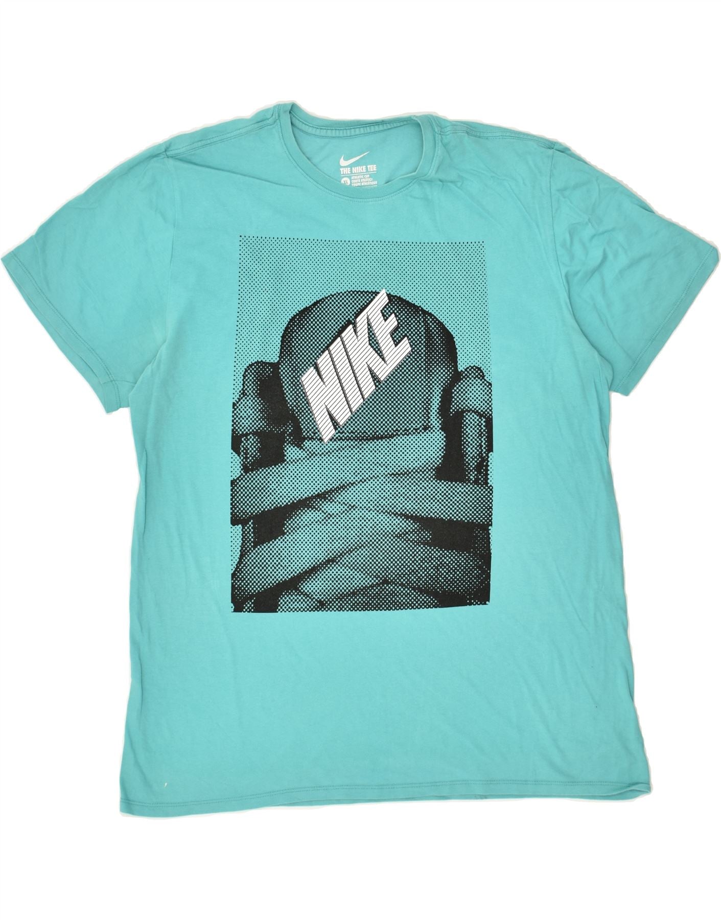 image of NIKE Mens Athletic Cut Graphic T-Shirt Top XL Blue