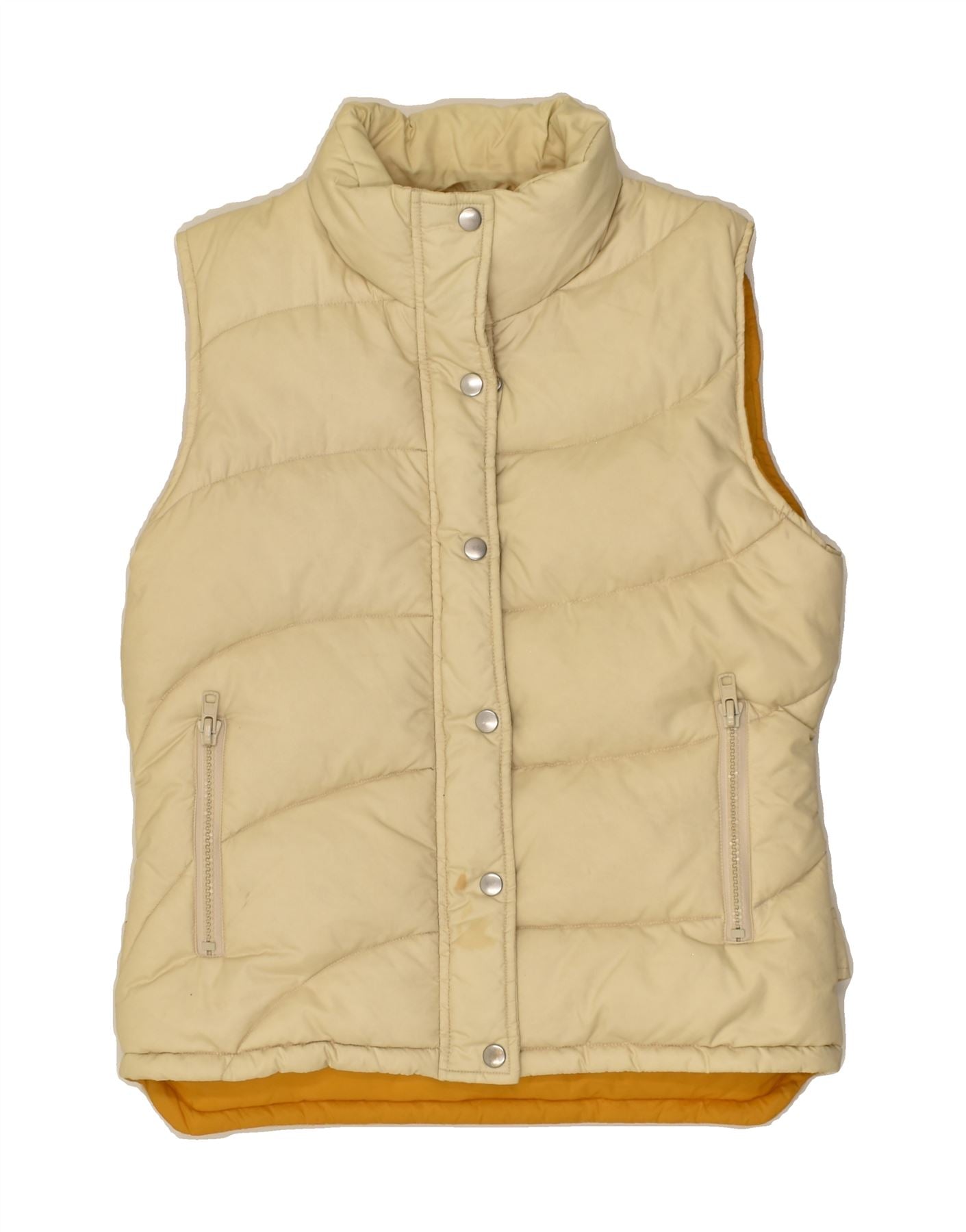 image of ONLY Womens Padded Gilet UK 14 Medium Beige Nylon