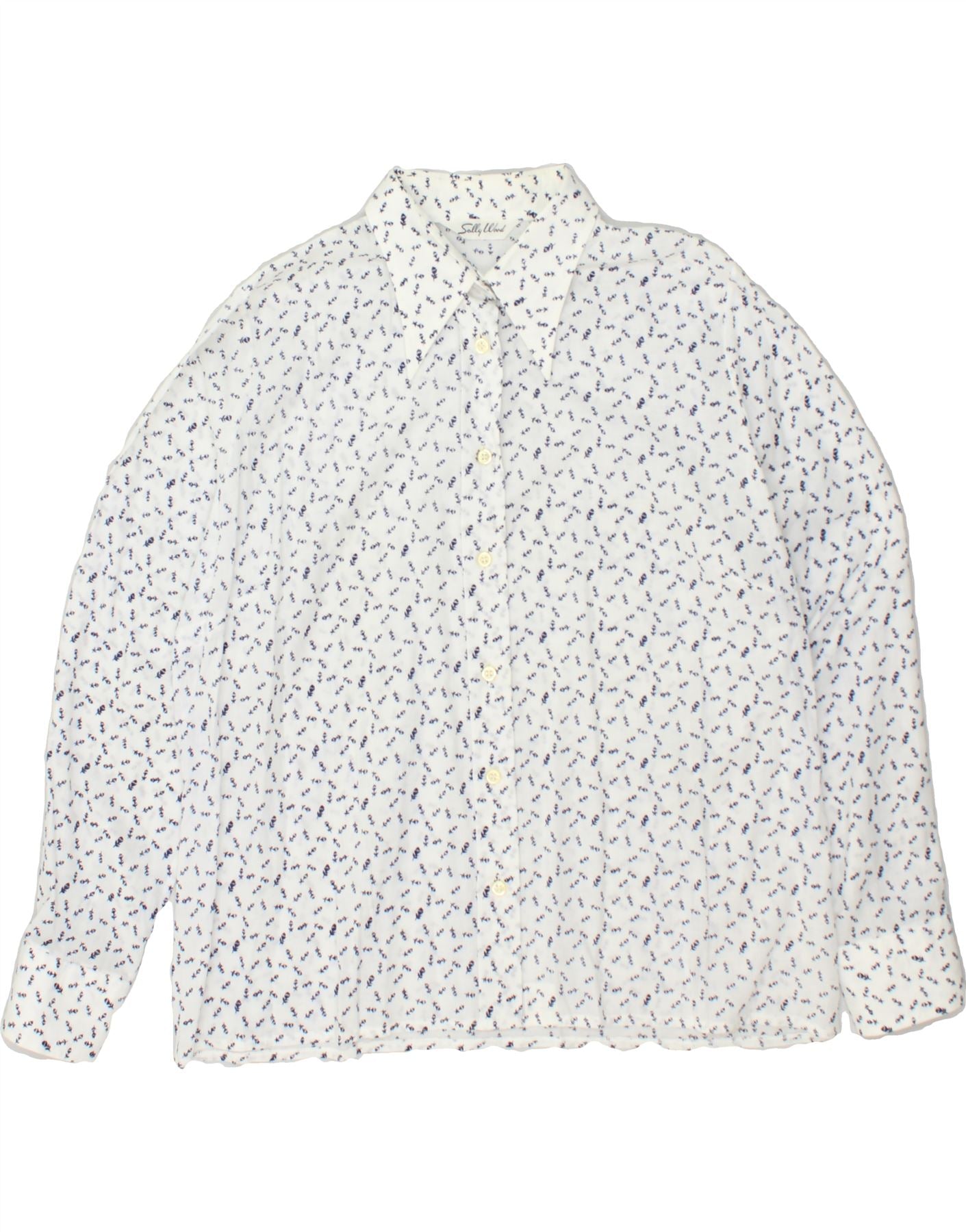 image of VINTAGE Womens Shirt IT 54 2XL White Floral