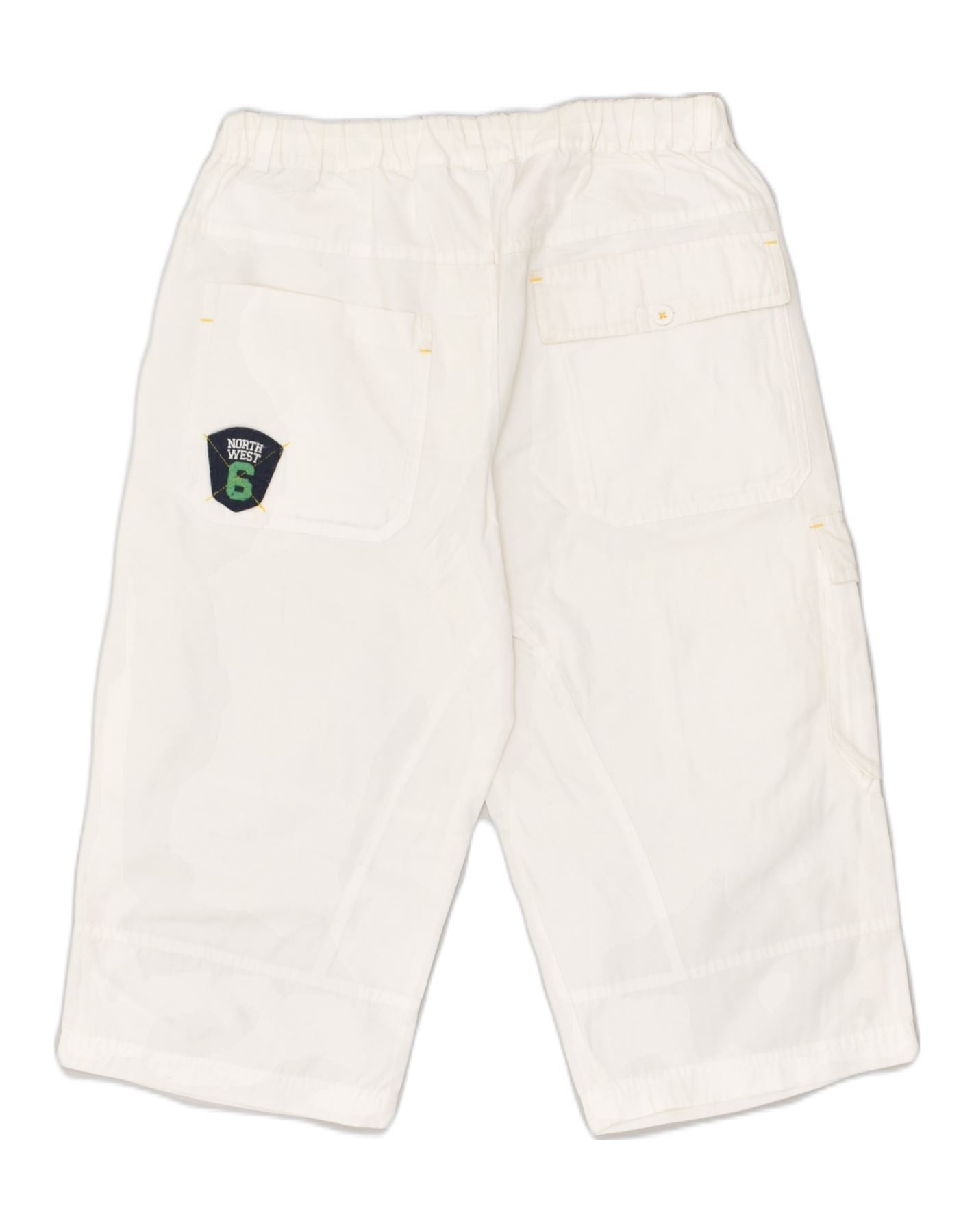 ADIDAS Boys Cargo Bermuda Shorts 13-14 Years White Cotton