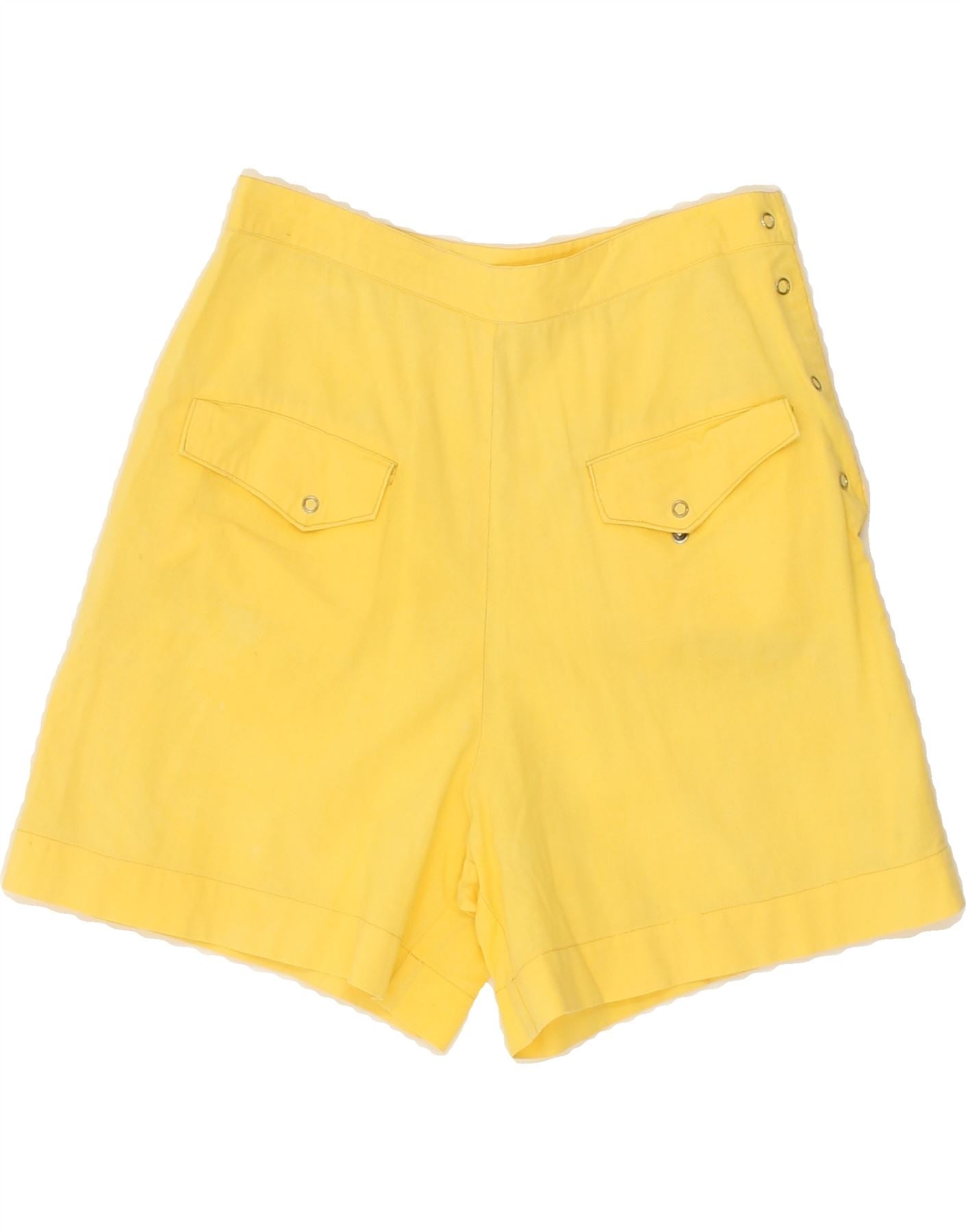 Image of VINTAGE Womens High Waist Casual Shorts Small W24  Yellow