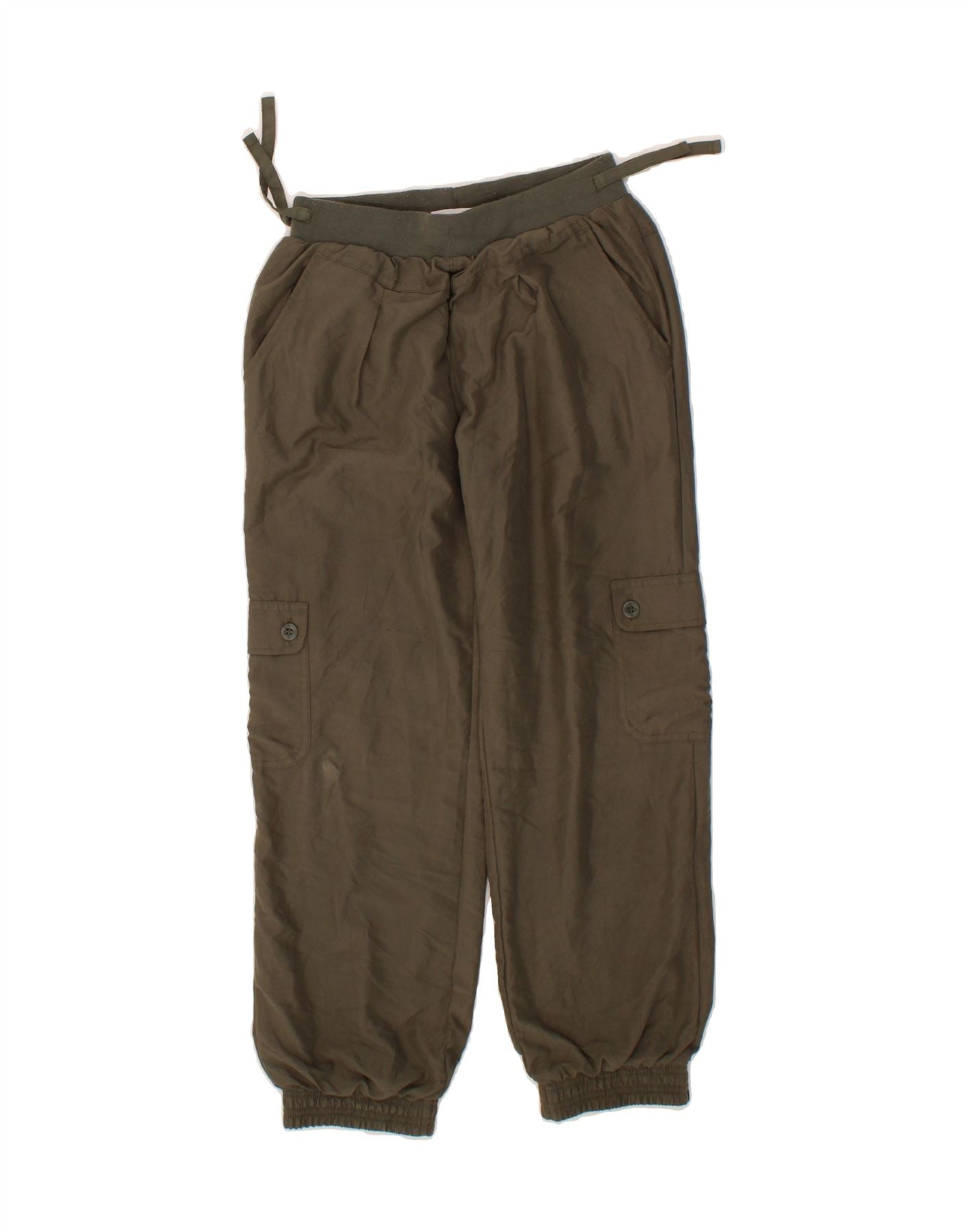 image of CHAMPION Girls Cargo Tracksuit Trousers Joggers 9-10 Years Medium  Khaki