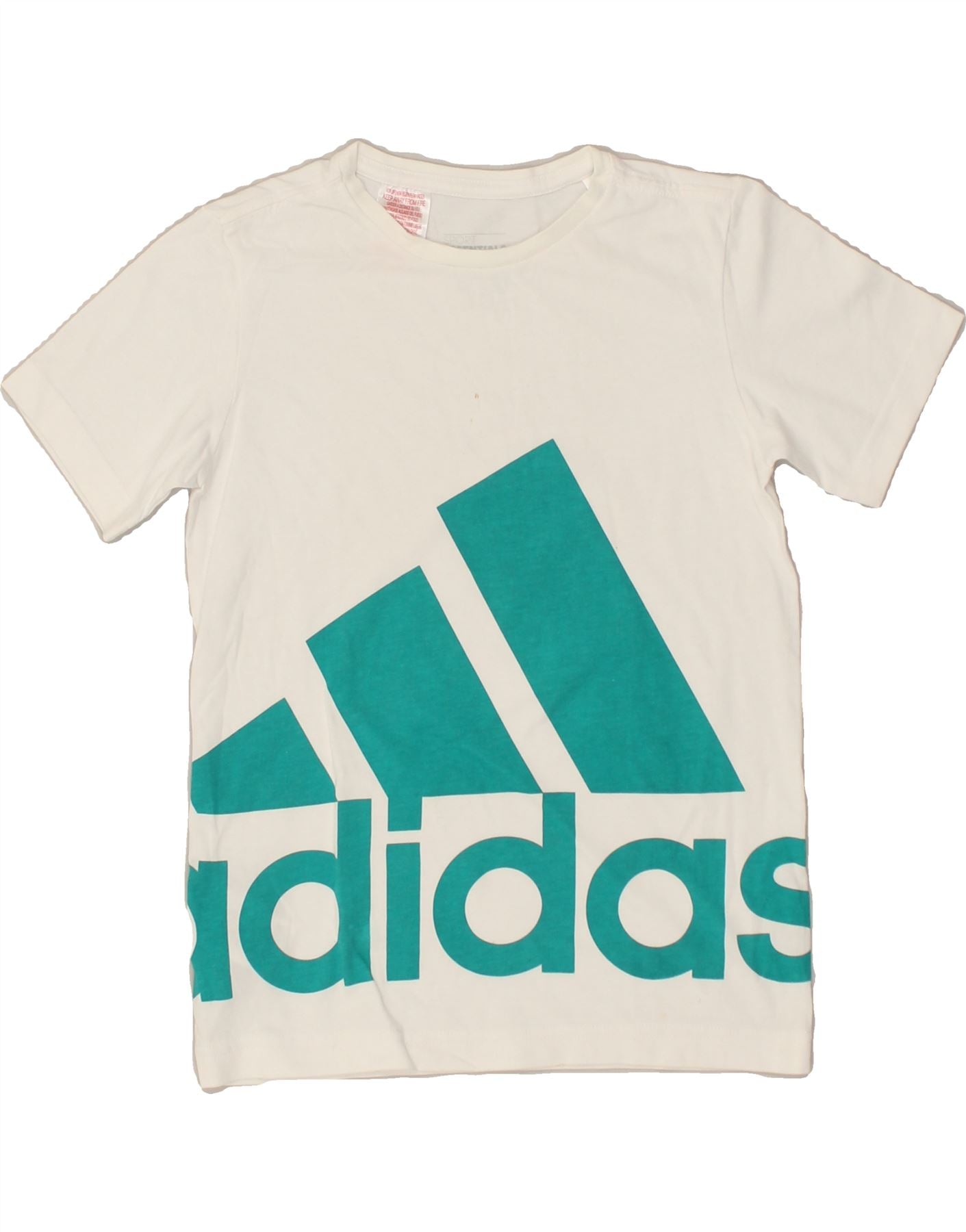 image of ADIDAS Girls Graphic T-Shirt Top 9-10 Years White Cotton