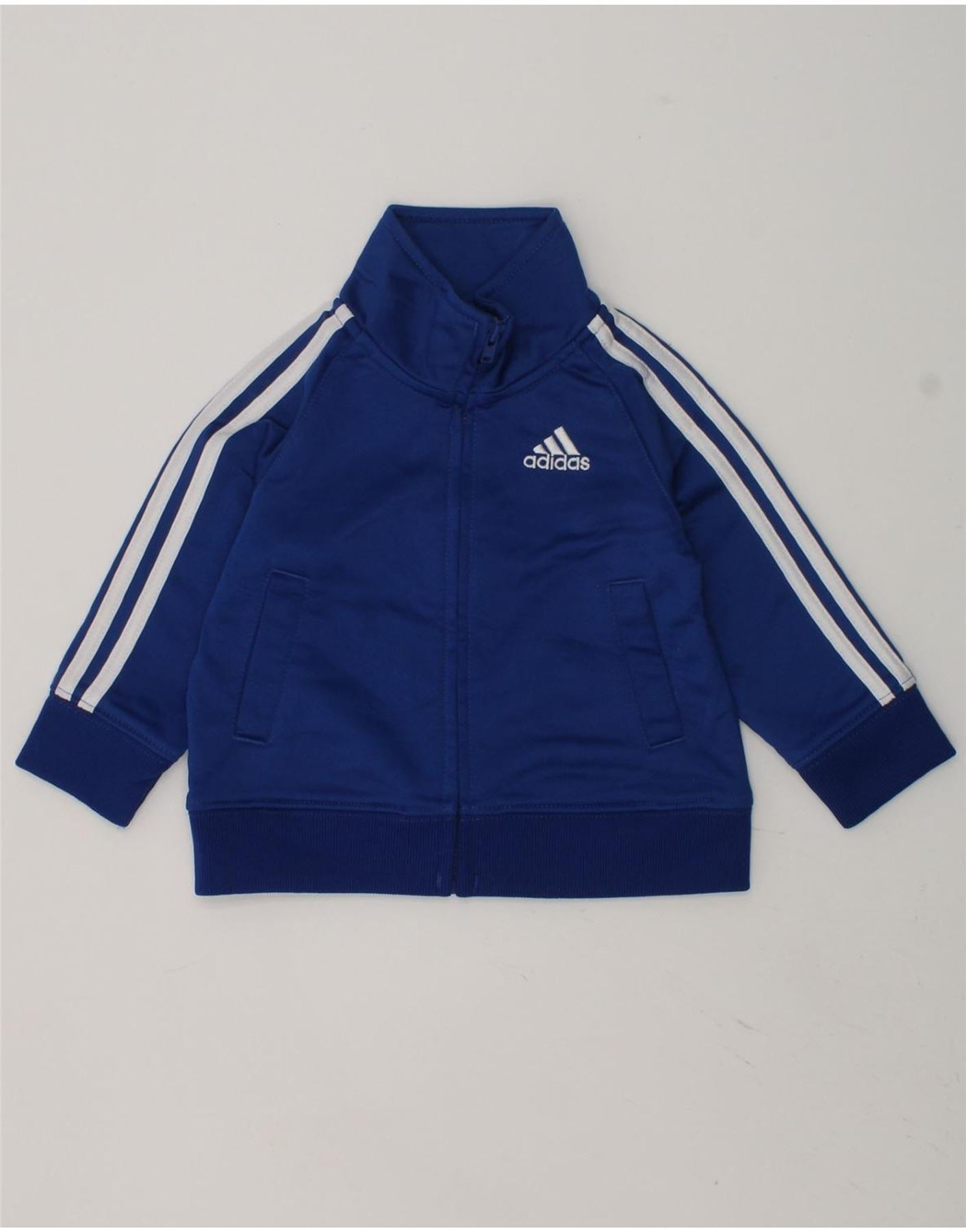 ADIDAS Baby Boys Graphic Tracksuit Top Jacket 6-9 Months Navy Blue