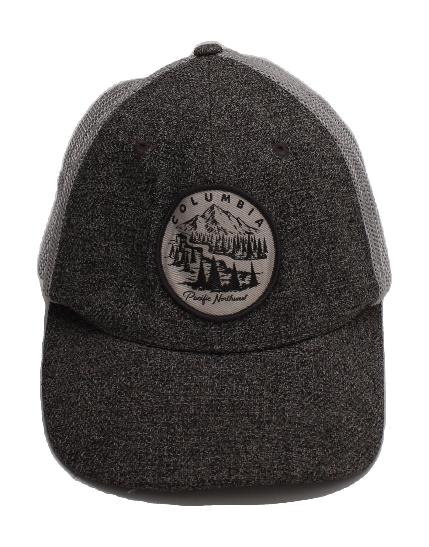 image of COLUMBIA Mens Graphic Baseball Cap Small Grey Colourblock Polyester