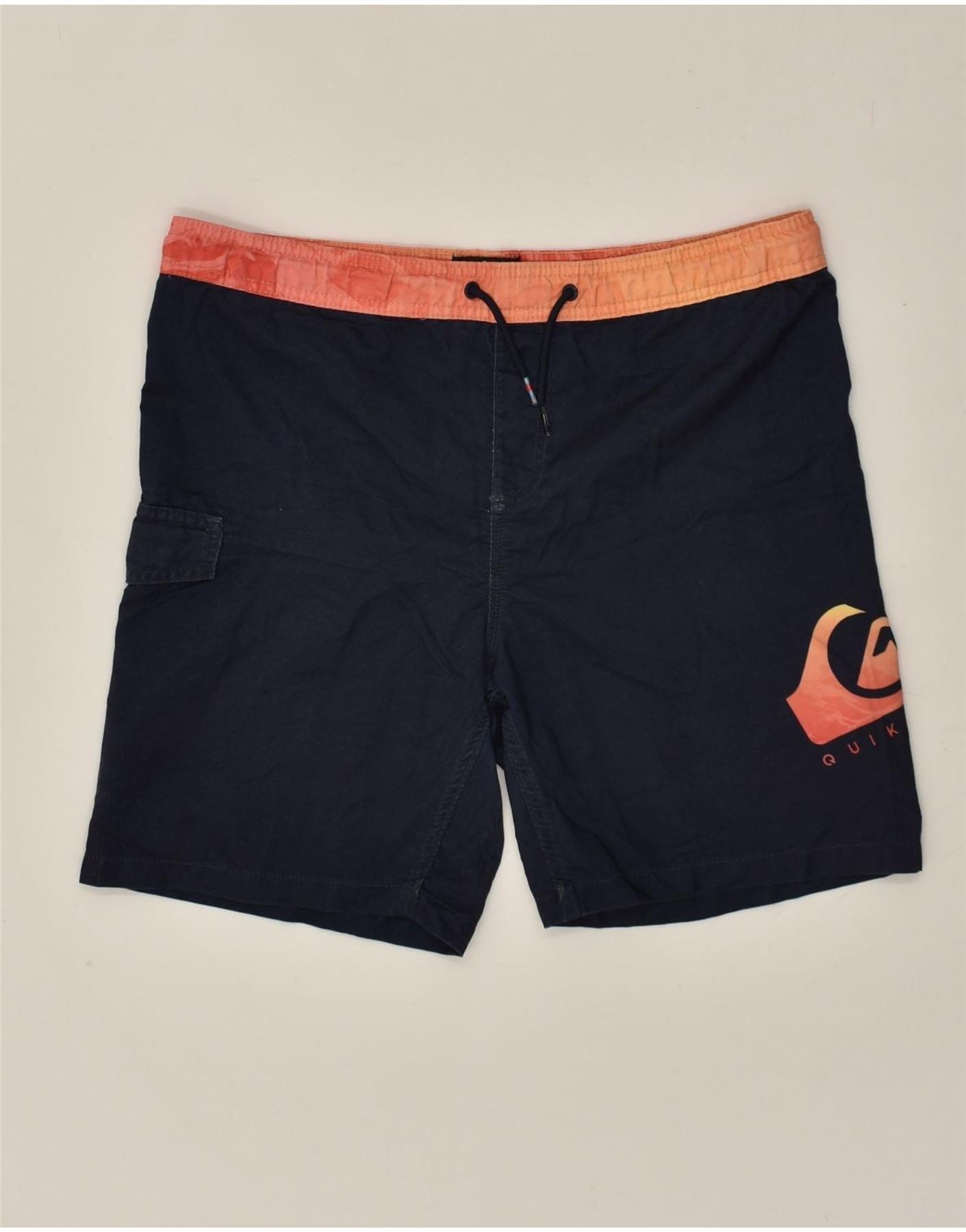 Image of QUIKSILVER Boys Graphic Sport Shorts 15-16 Years XL  Navy Blue Polyester