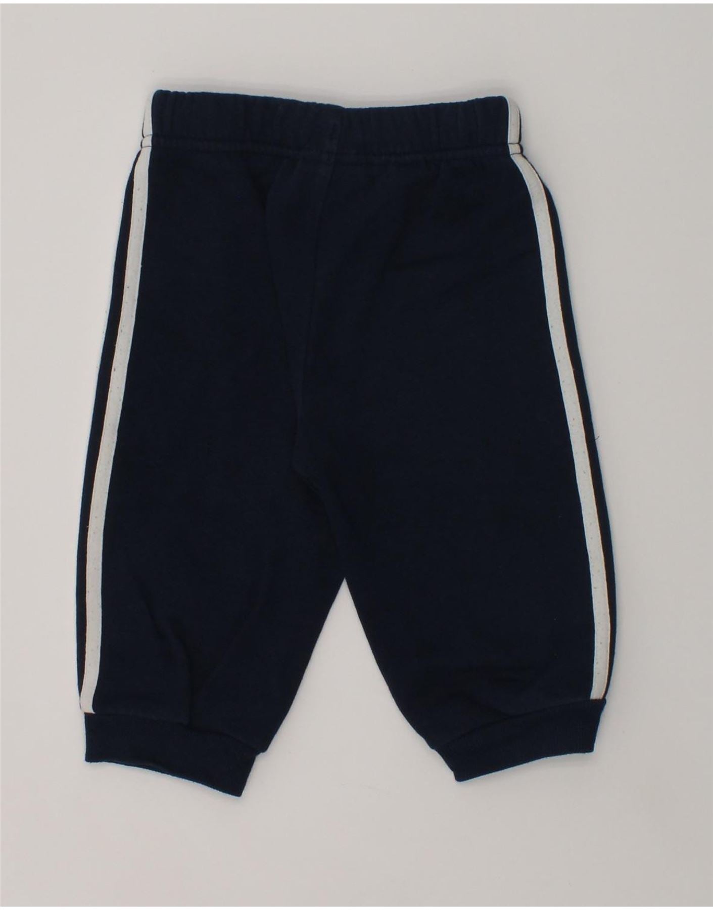 ADIDAS Baby Boys Joggers Tracksuit Trousers 6-9 Months Navy Blue Cotton