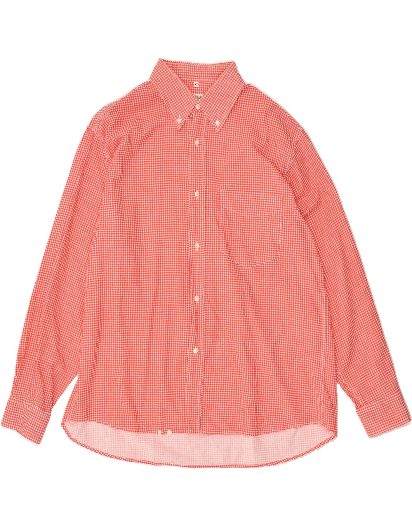 Image of VINTAGE Mens Shirt XL Pink Gingham Cotton