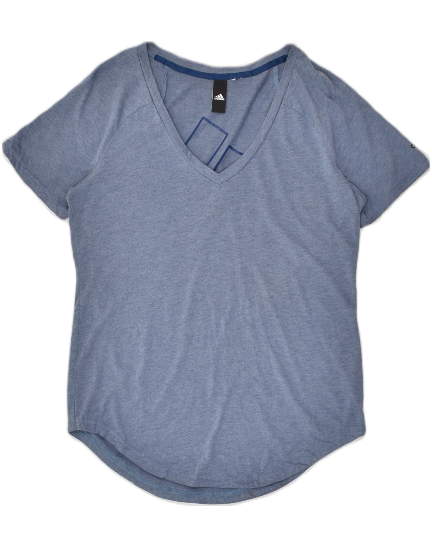 image of ADIDAS Womens Graphic T-Shirt Top UK 12 Medium Blue