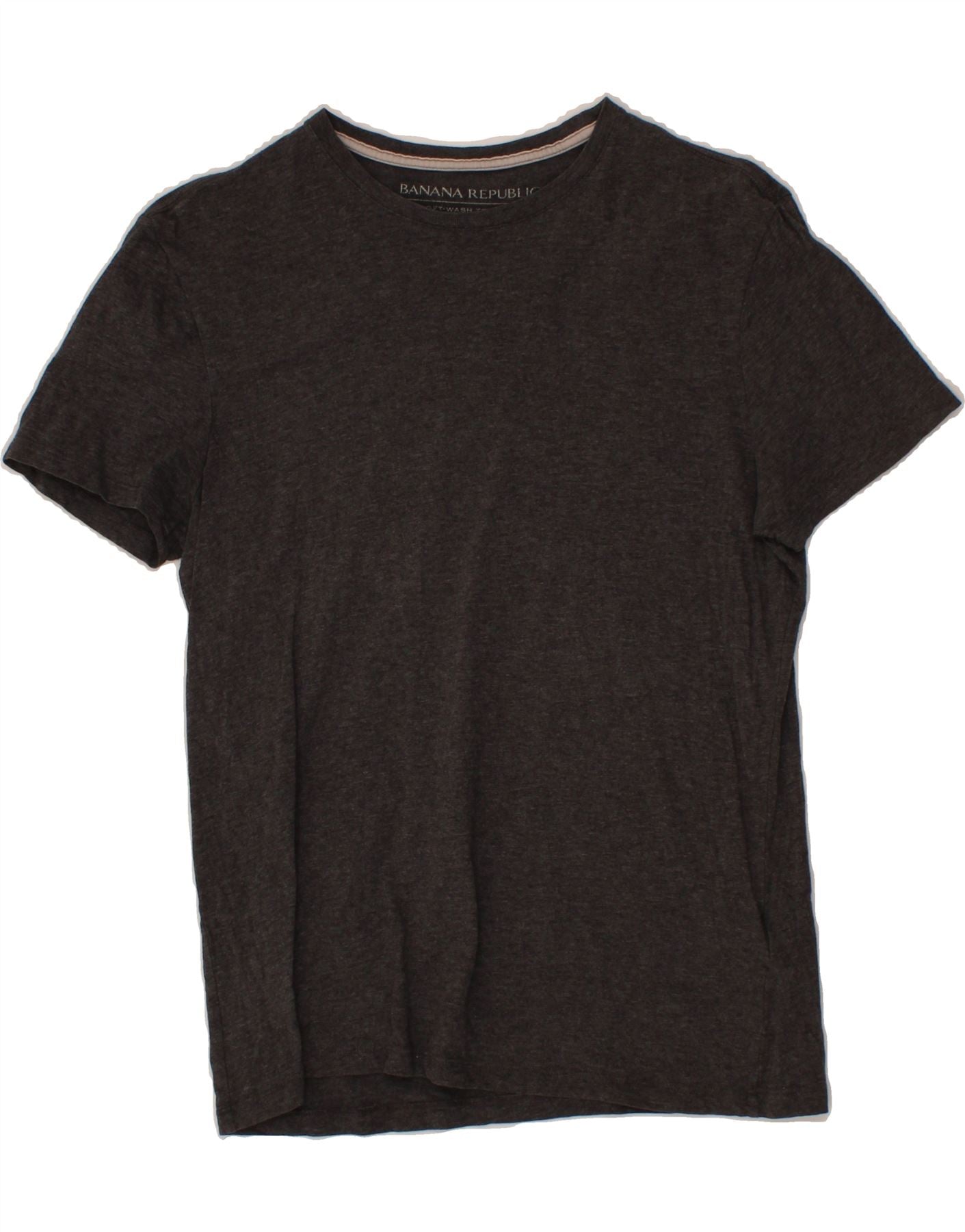 image of BANANA REPUBLIC Mens T-Shirt Top Small Grey Flecked Cotton