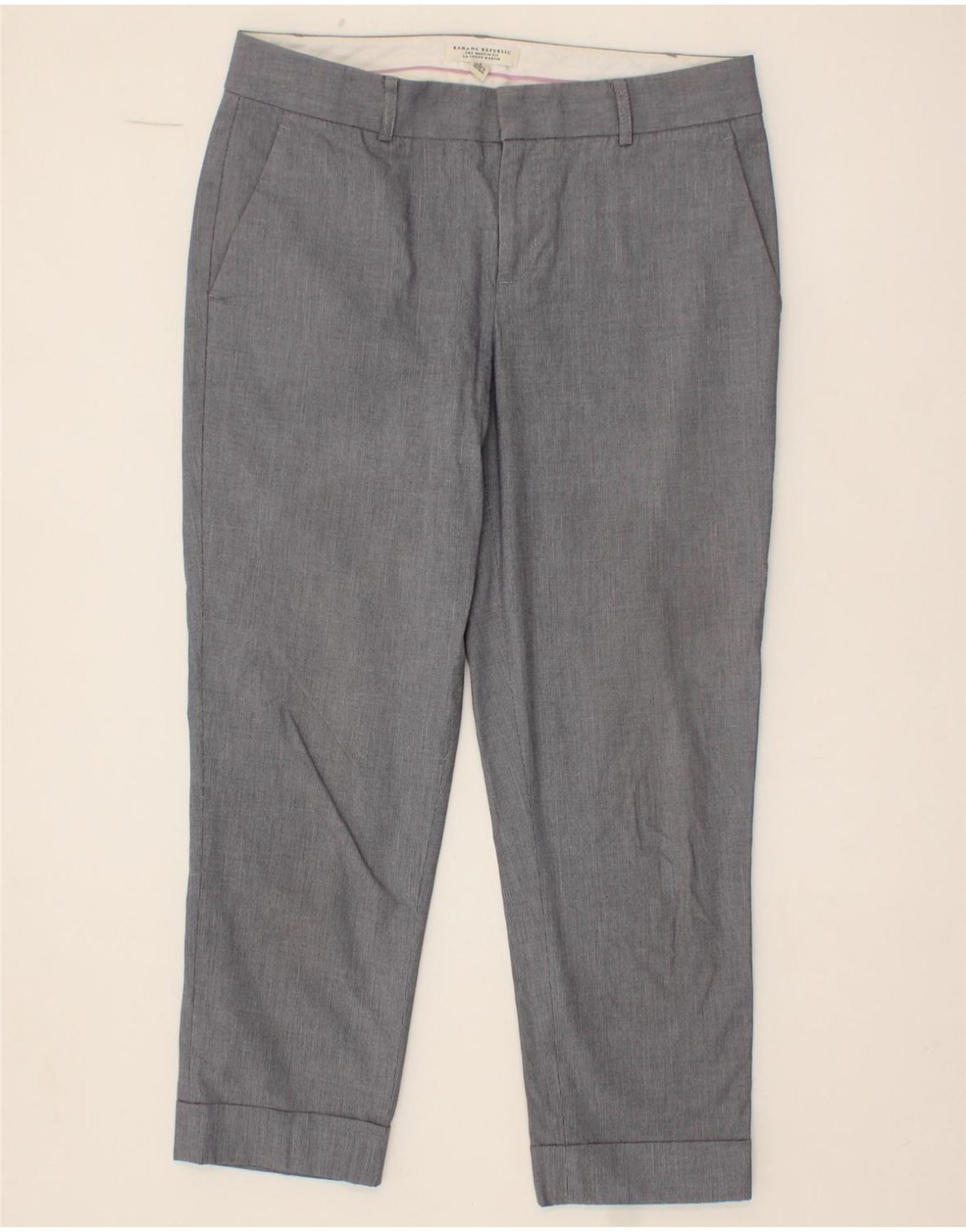 image of BANANA REPUBLIC Womens Tapered Chino Trousers US 6 Medium W32 L25  Blue