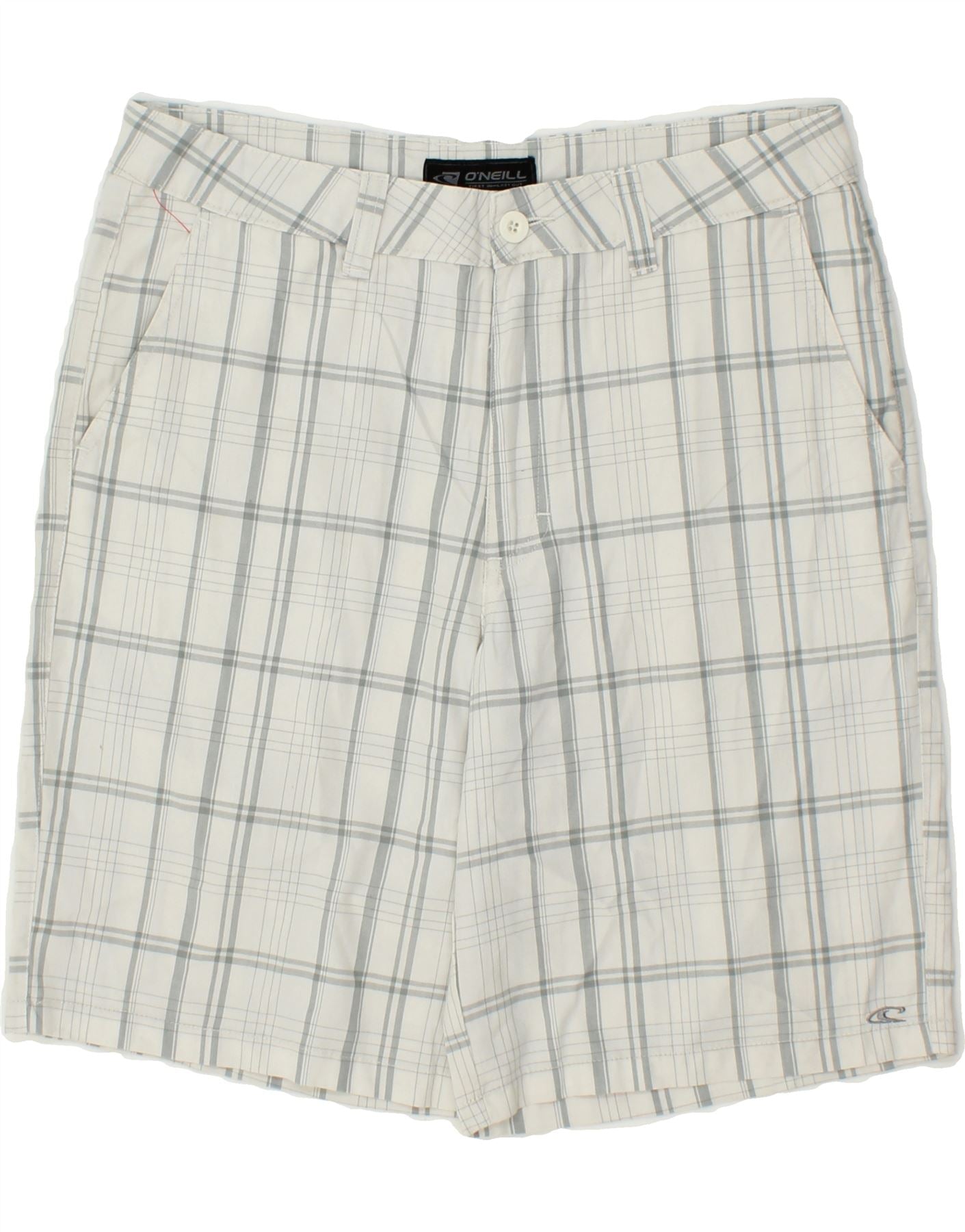 image of O'NEILL Mens Chino Shorts W33 Medium Grey Check Polyester
