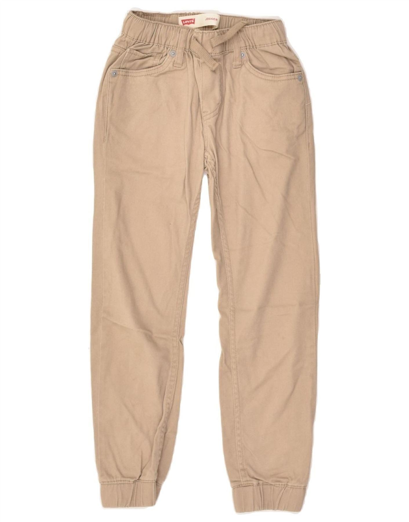 image of LEVI'S Boys Joggers Casual Trousers 7-8 Years W24 L22  Beige