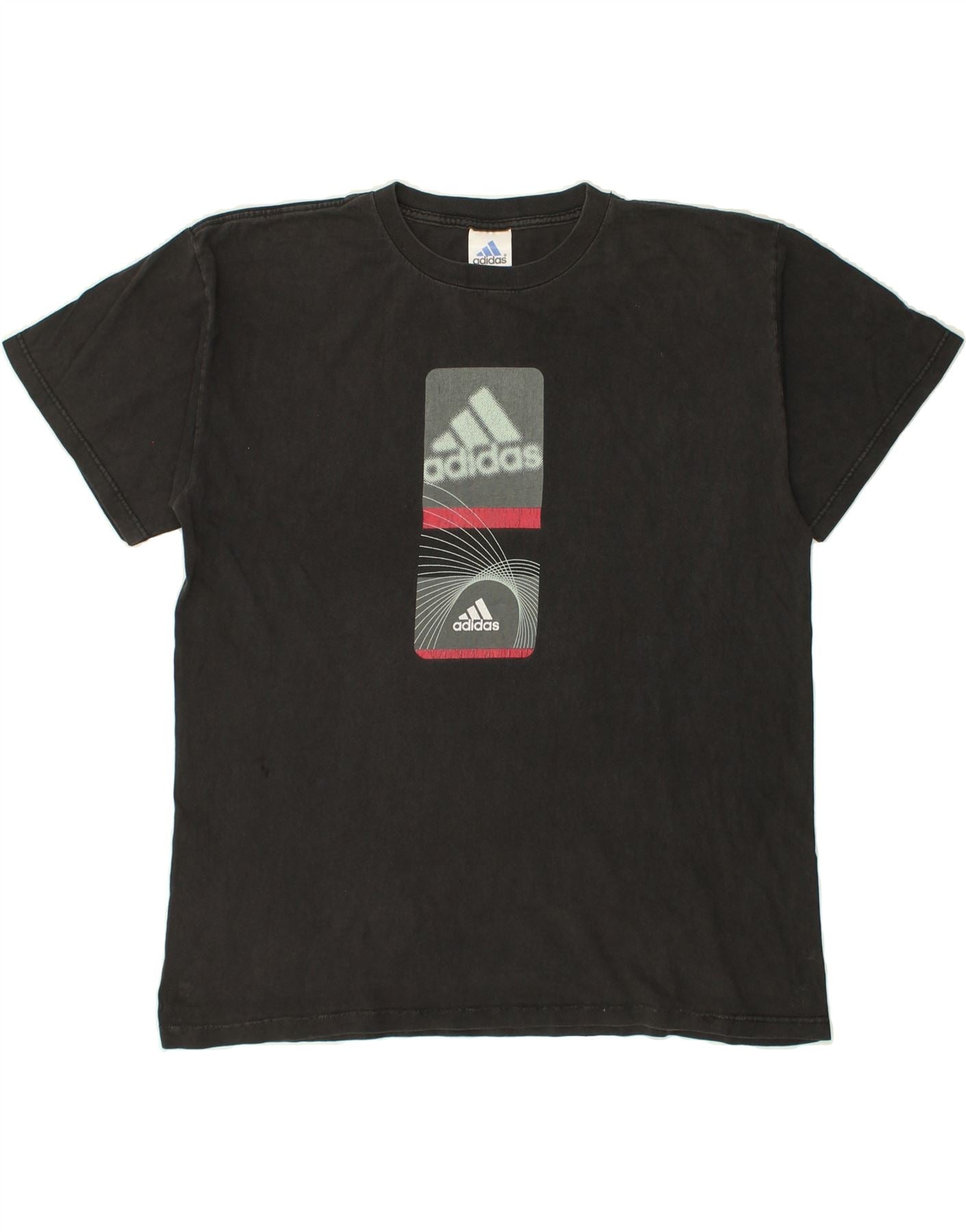 image of ADIDAS Mens Graphic T-Shirt Top Large Black Cotton