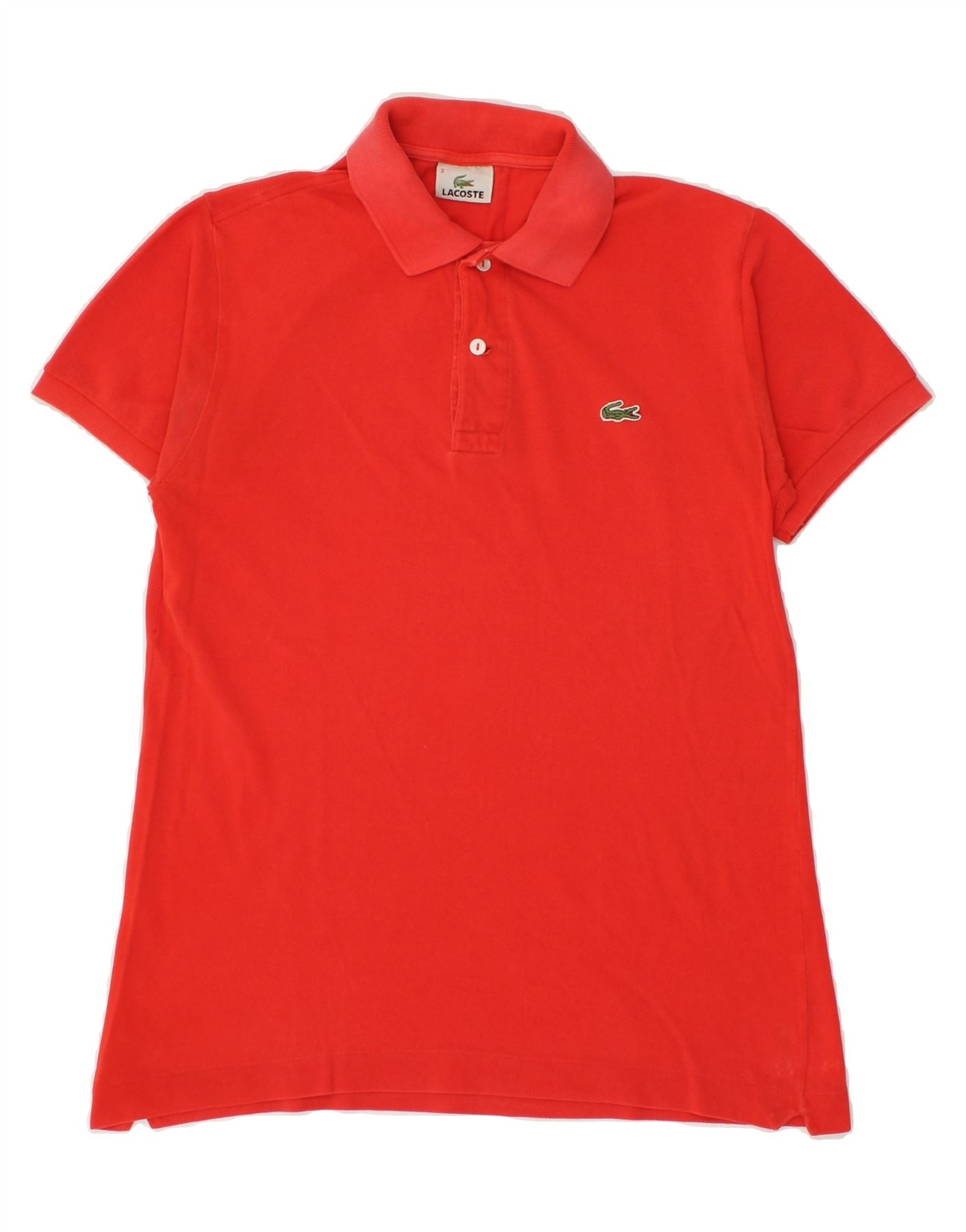 Image of LACOSTE Mens Polo Shirt Size 3 Small Red