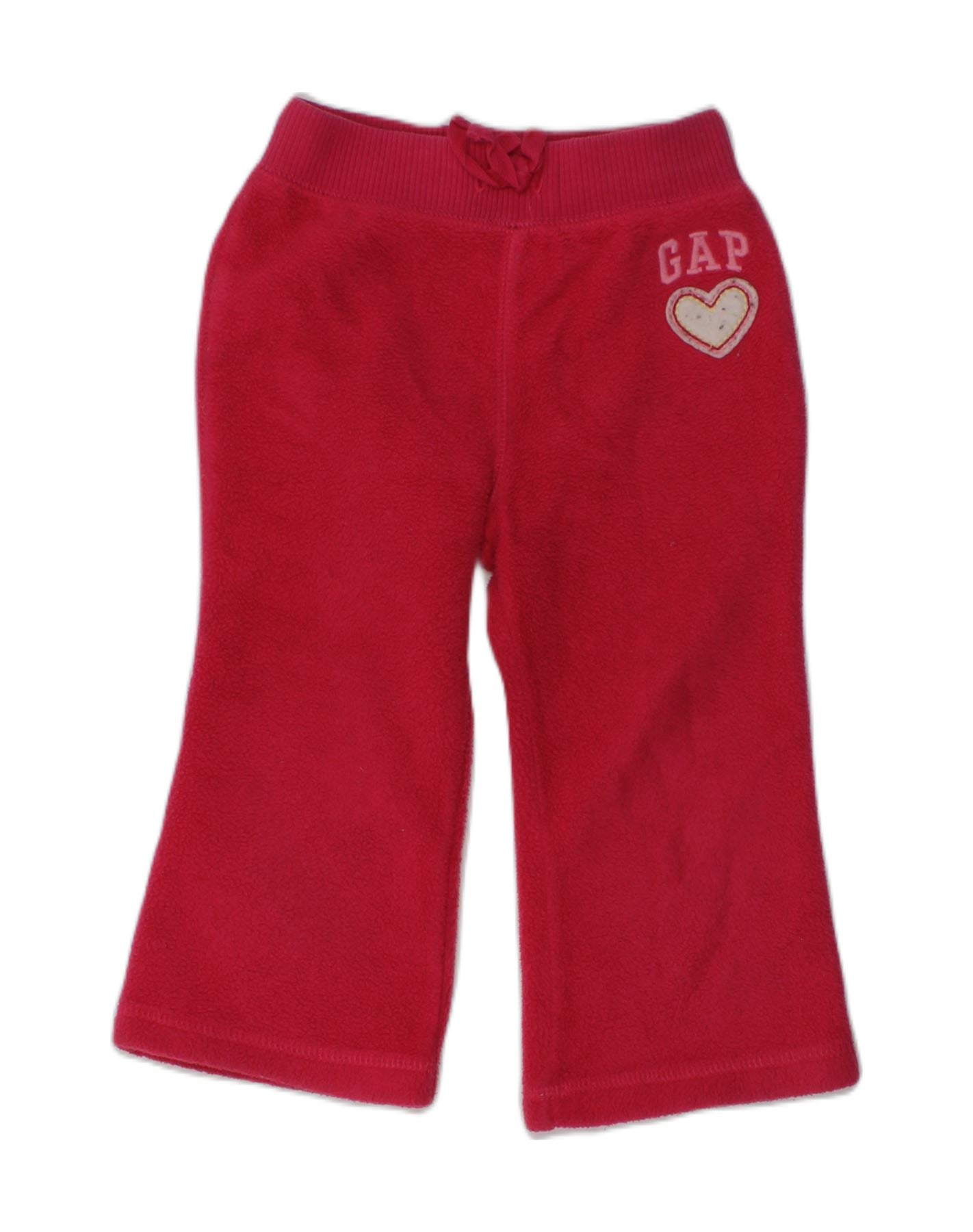 image of GAP Baby Boys Fleece Tracksuit Trousers 18-24 Months Pink Polyester