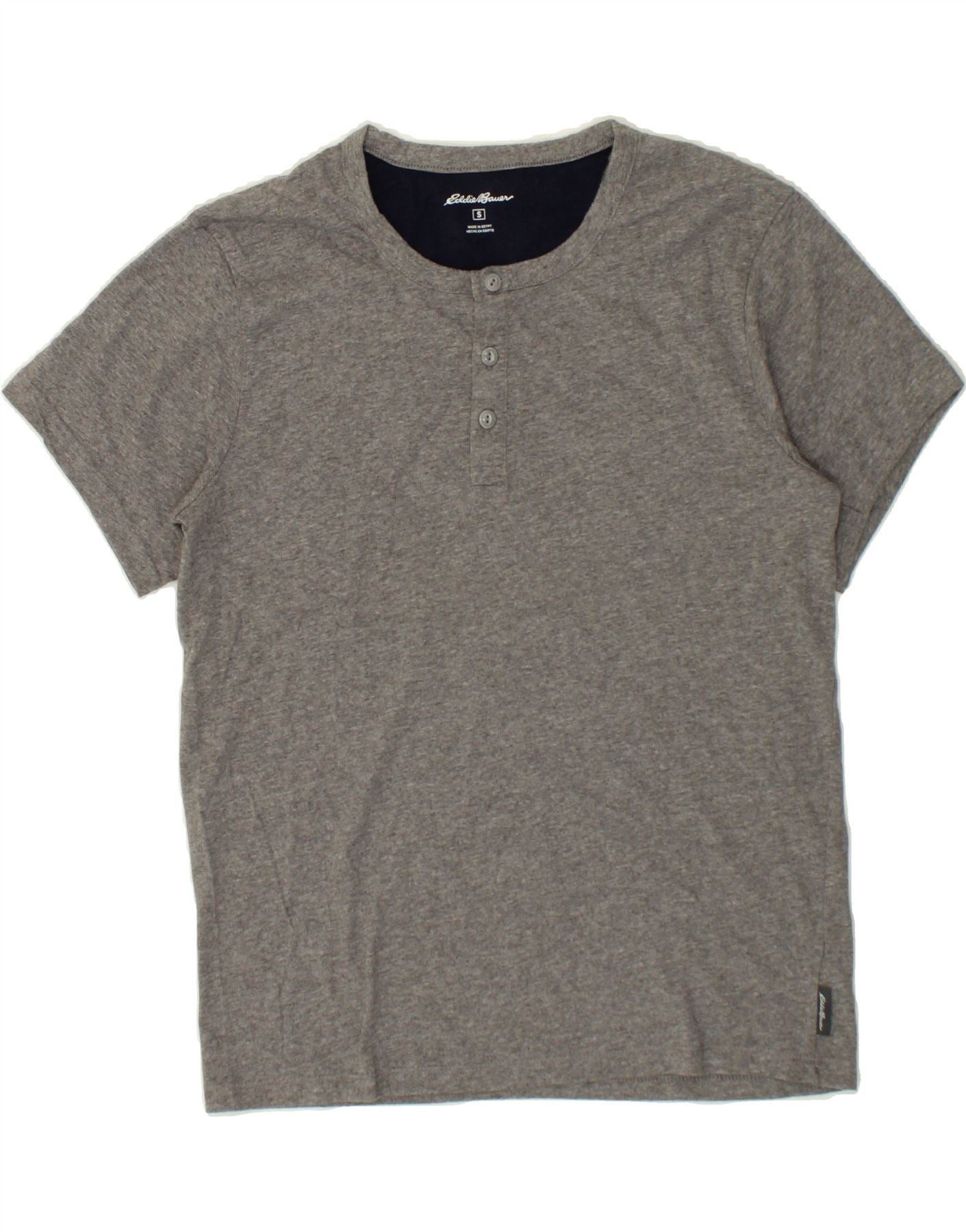 image of EDDIE BAUER Mens T-Shirt Top Small Grey Cotton