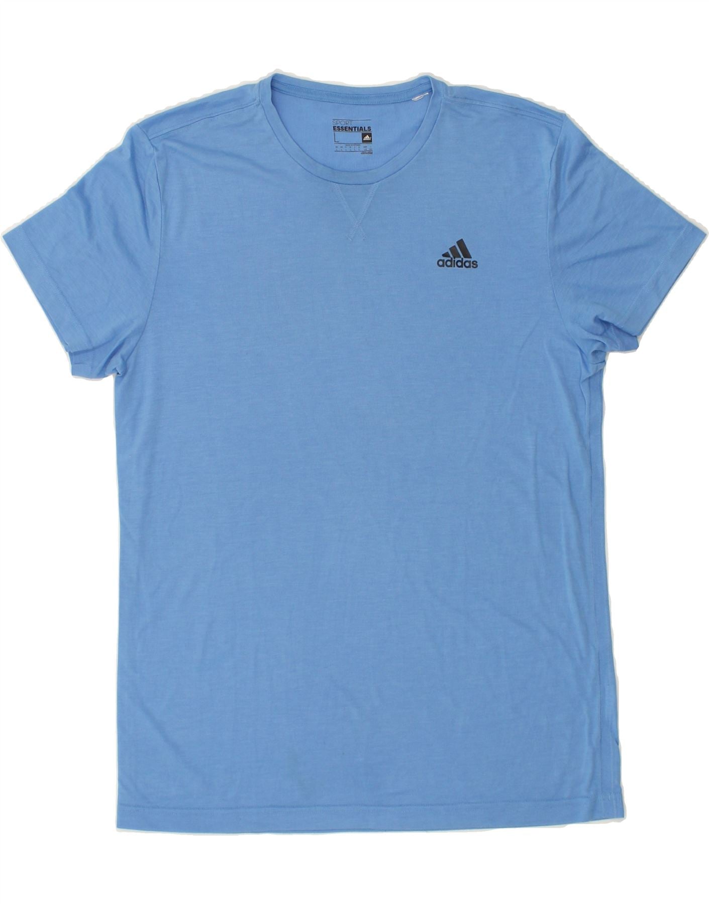 image of ADIDAS Mens Climalite Slim T-Shirt Top Large Blue