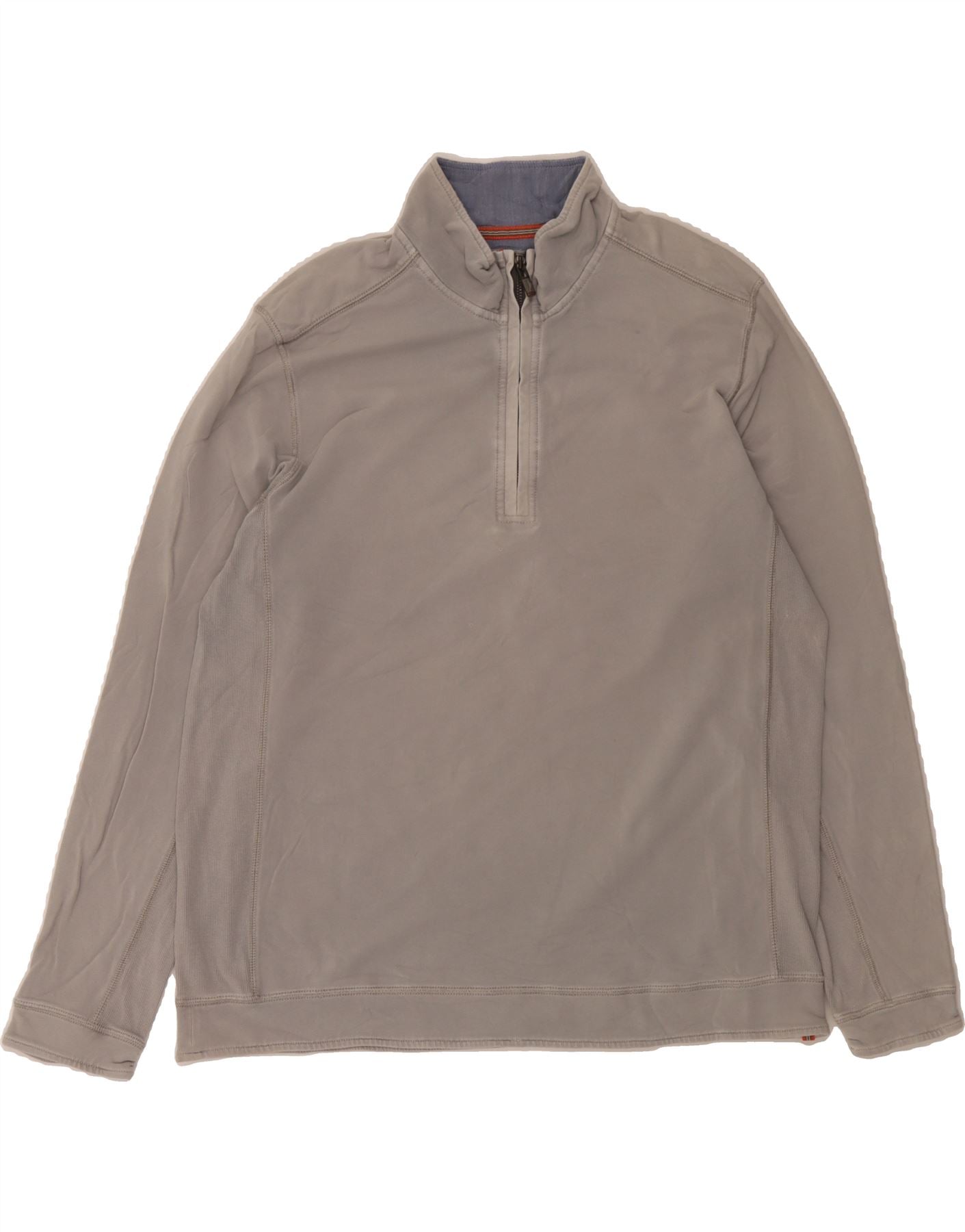 image of TOMMY BAHAMA Mens Big & Tall Zip Neck Sweatshirt Jumper XL Grey Cotton