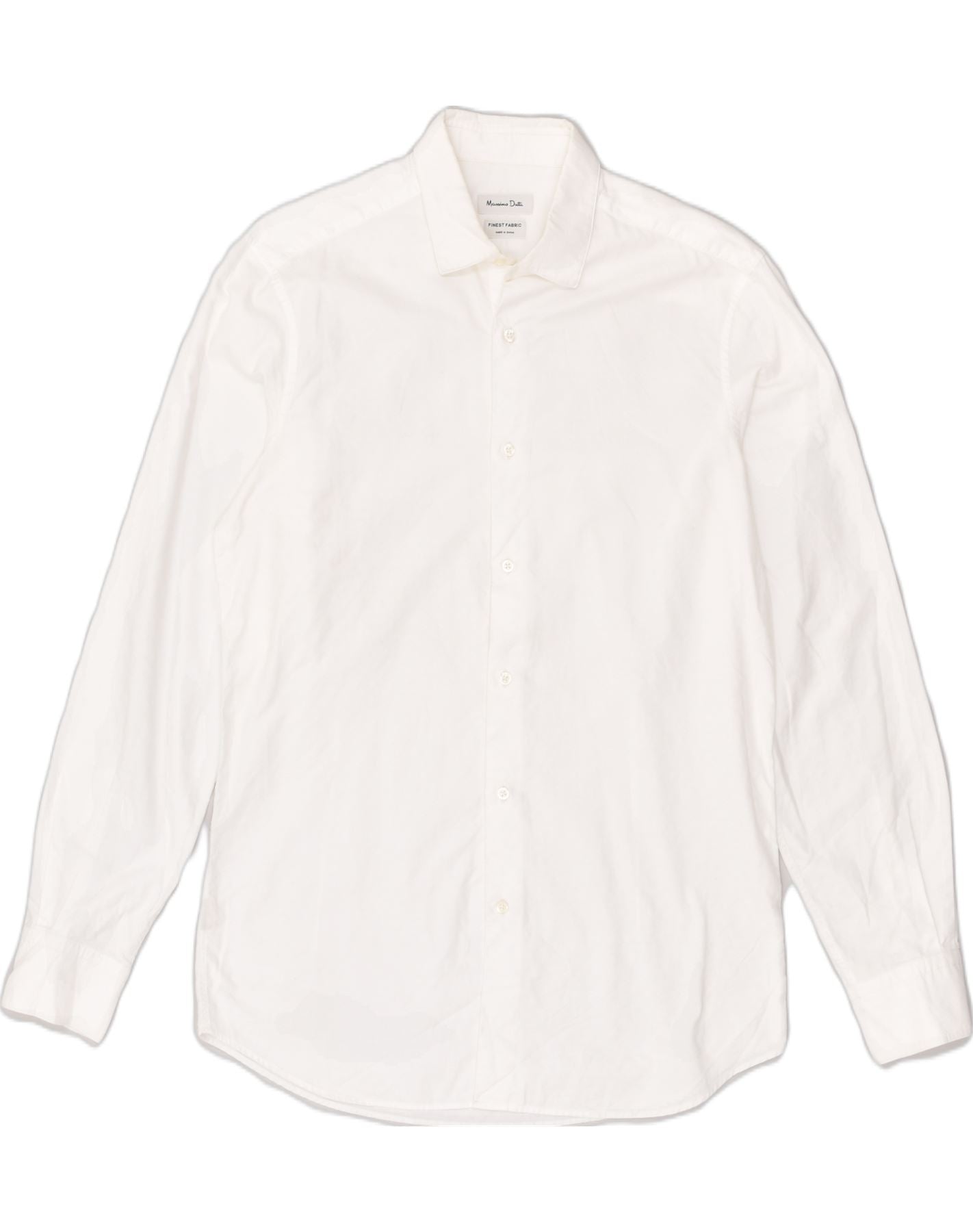 Image of MASSIMO DUTTI Mens Shirt Medium White Cotton