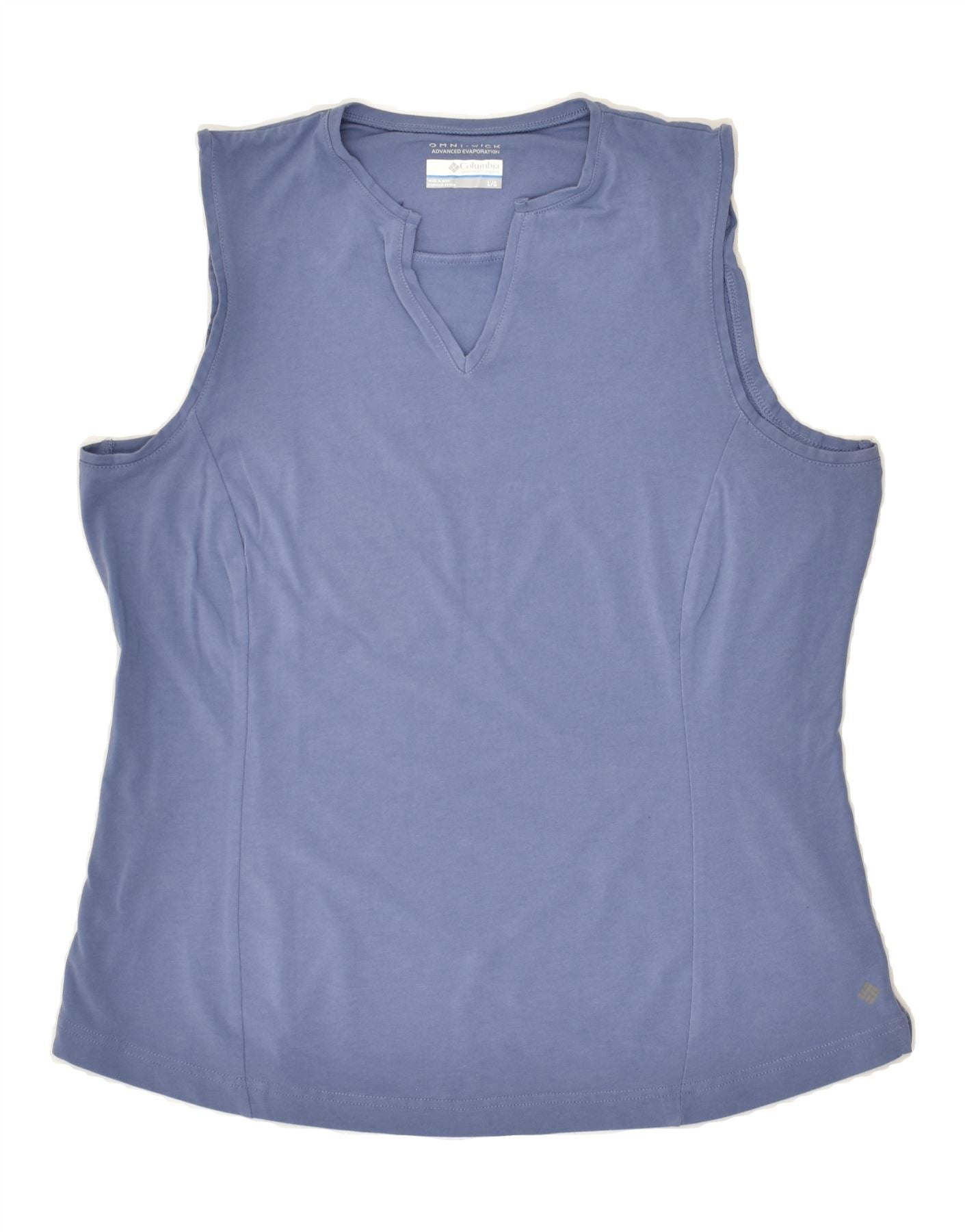 image of COLUMBIA Womens Omni-Wick Vest Top UK 14 Large Blue