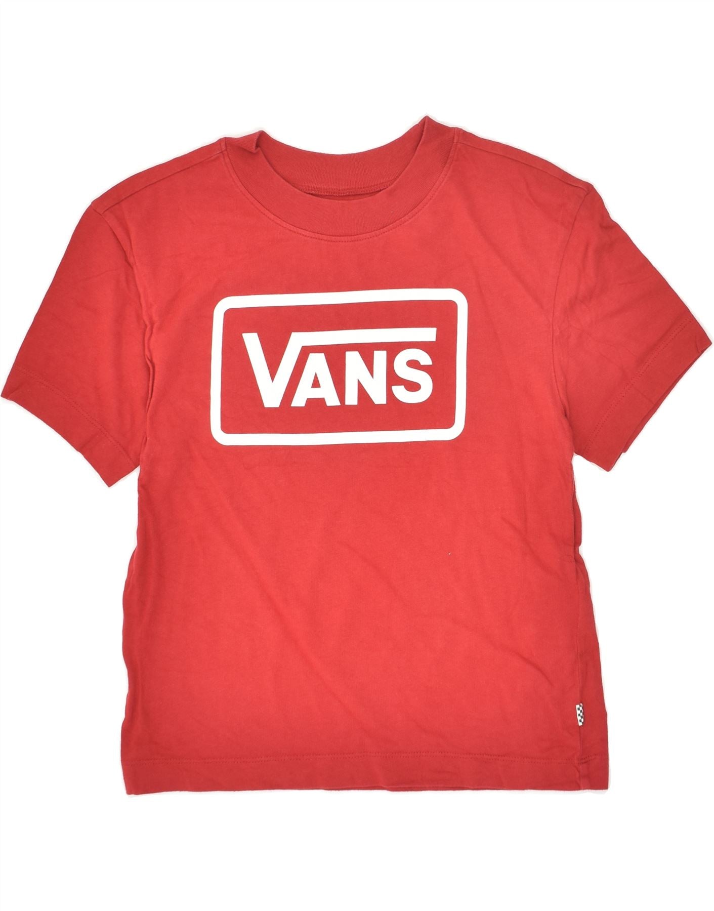 Image of VANS Womens Graphic T-Shirt Top UK 6 XS Red Cotton