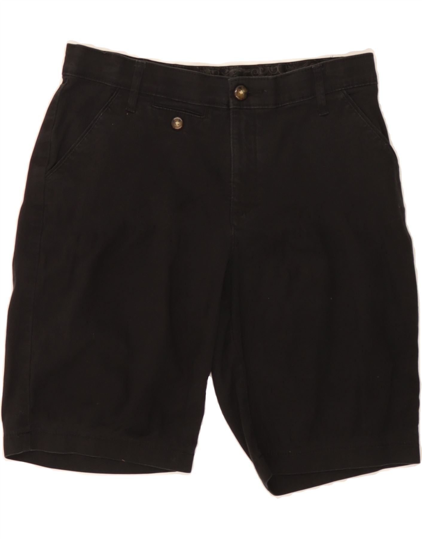 image of LEE Womens Chino Shorts US 8 Medium W30  Black Cotton