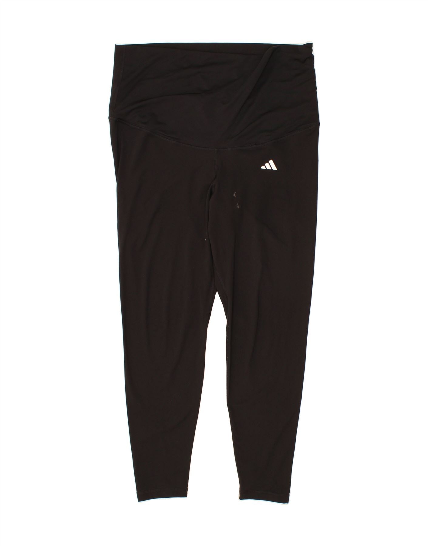 image of ADIDAS Womens High Waist Leggings UK 20/22 XL Black Polyester