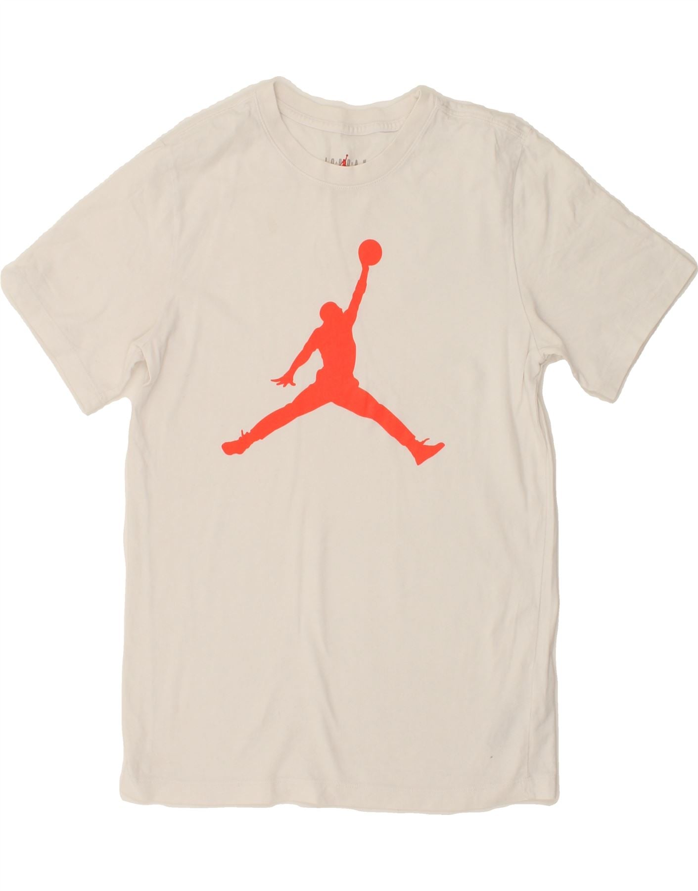 image of JORDAN Mens Graphic T-Shirt Top Small White Cotton