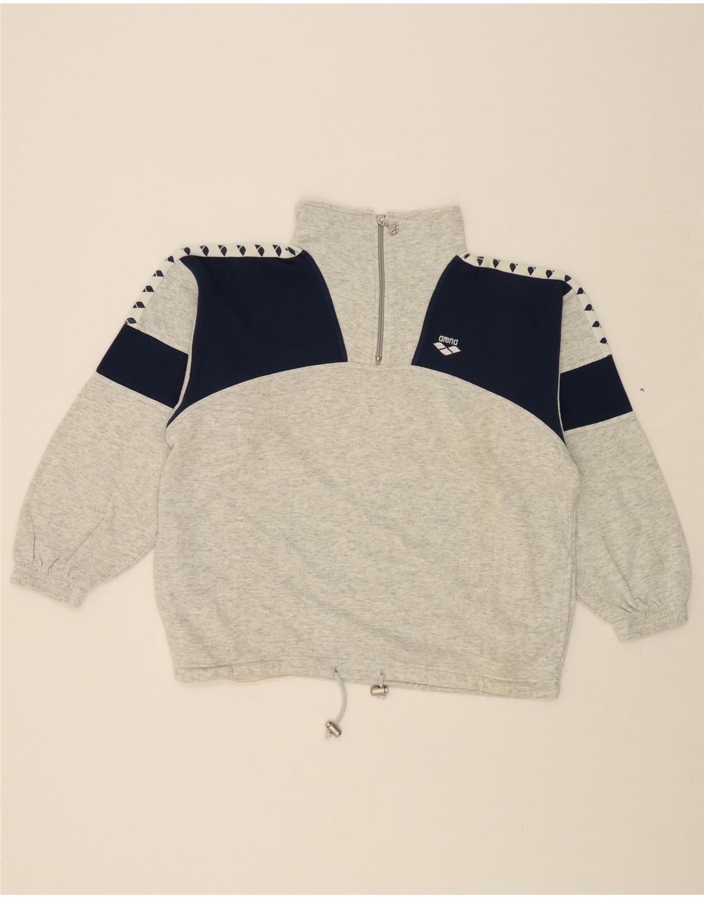 image of ARENA Womens Oversized Graphic Sweatshirt Jumper UK 14 Medium Grey