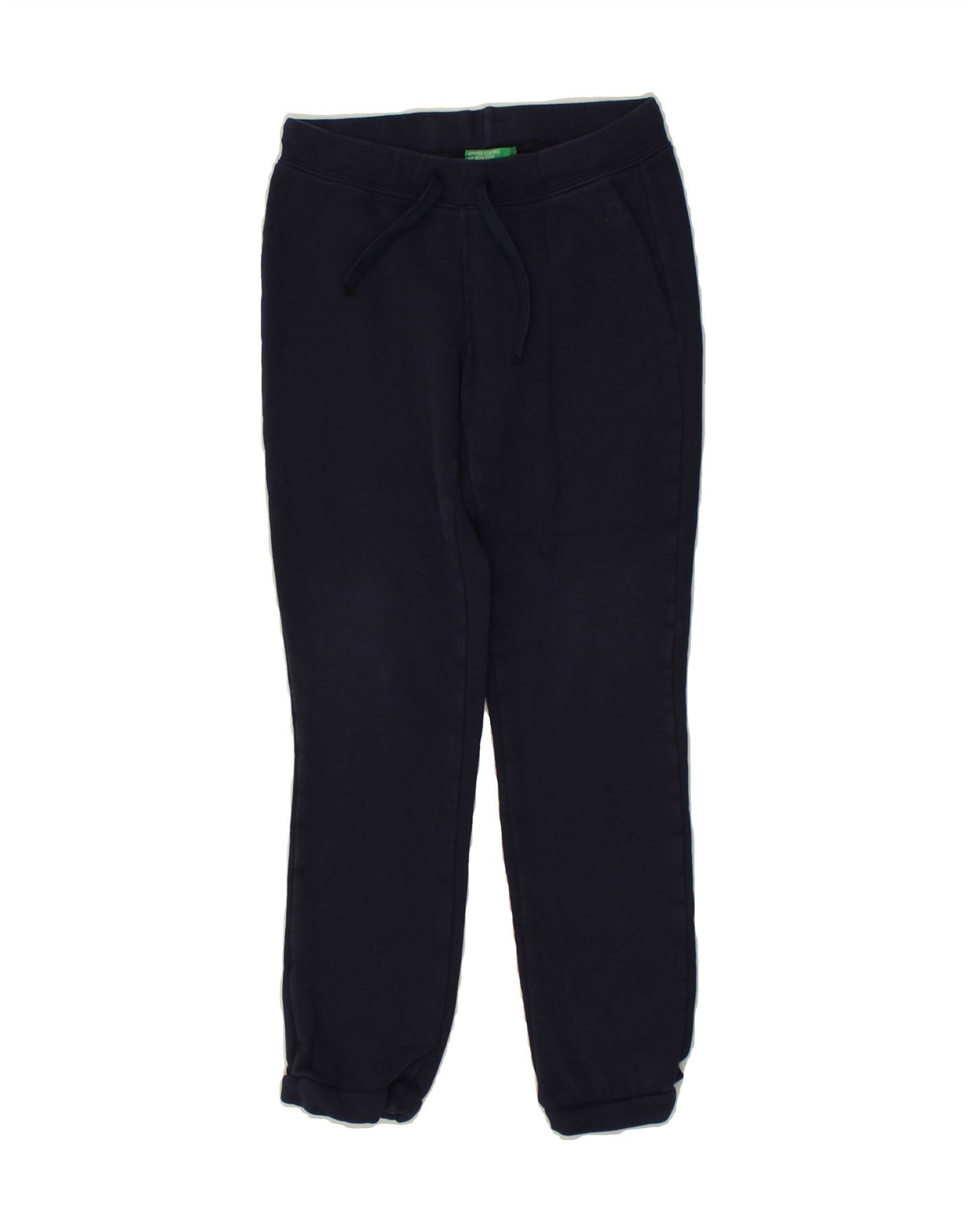 Image of BENETTON Girls Tracksuit Trousers Joggers 11-12 Years XL  Navy Blue Cotton