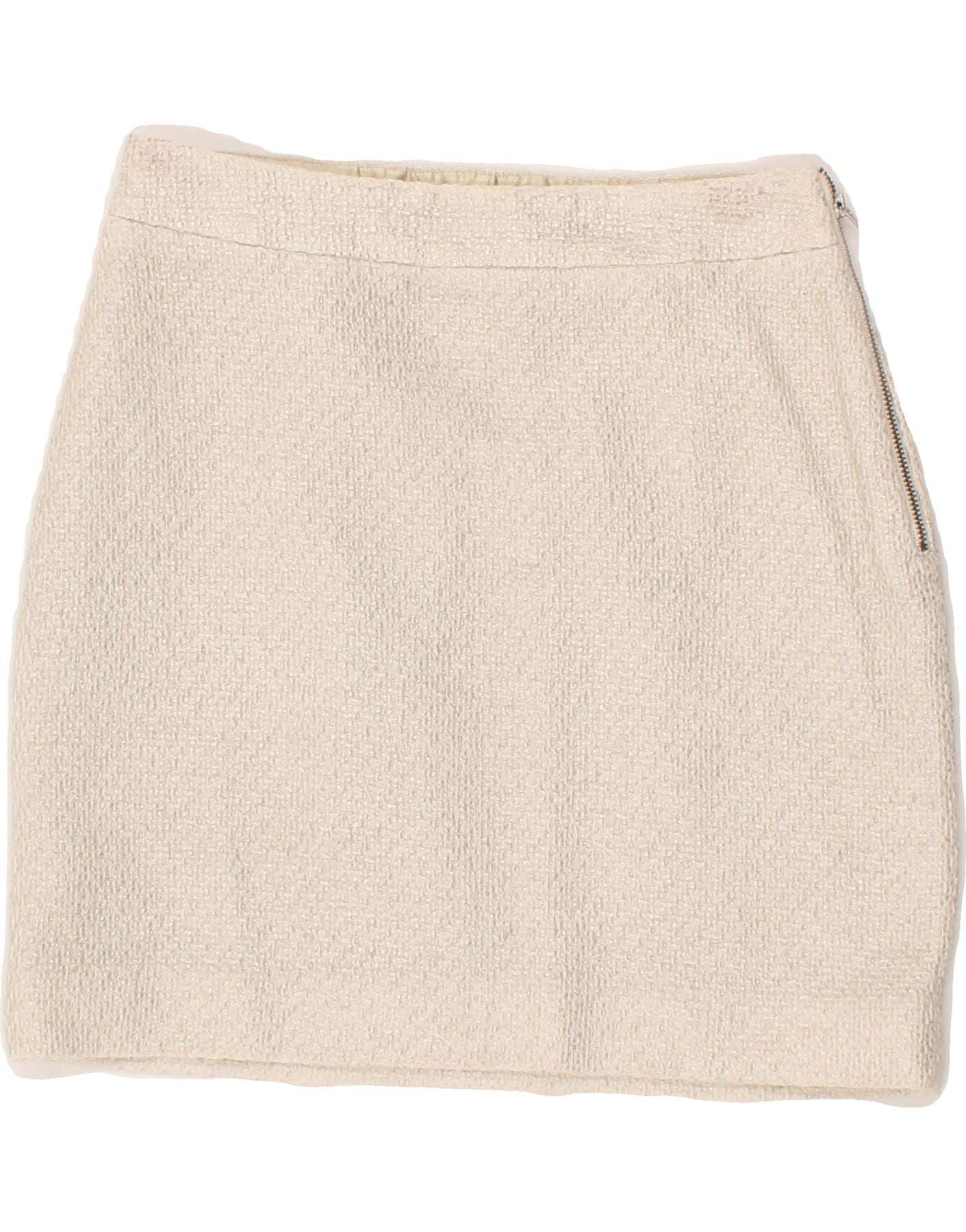 Image of BANANA REPUBLIC Womens Petite Pencil Skirt US 00 2XS W26  Beige Cotton