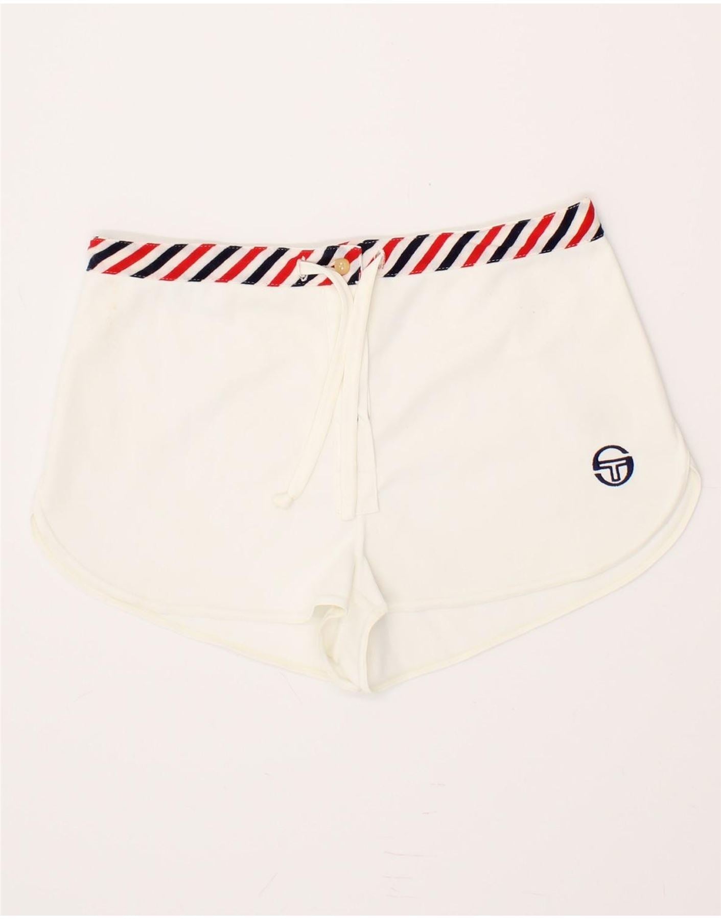 image of SERGIO TACCHINI Womens Sport Shorts IT 46 Large White Polyester