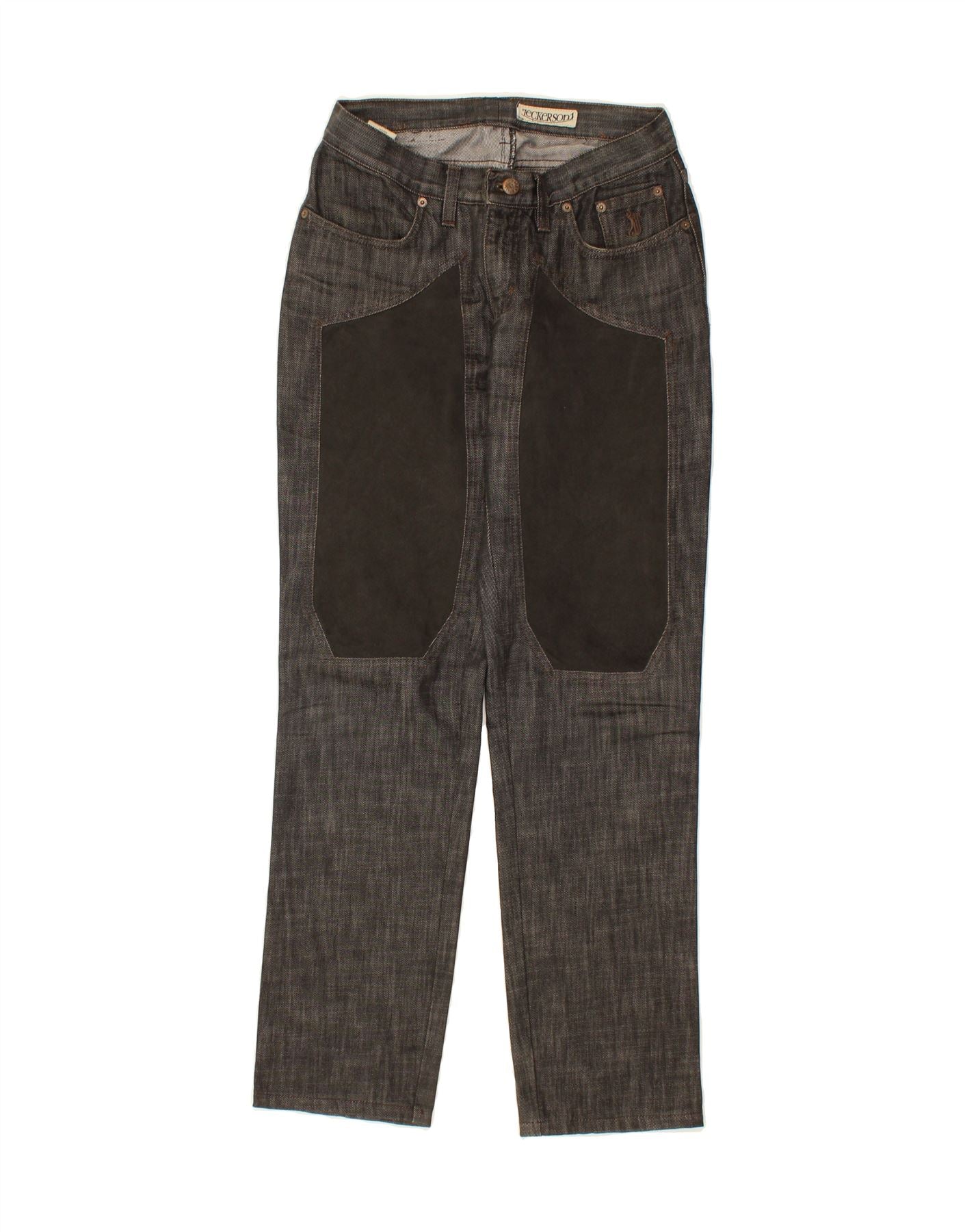 image of JECKERSON Womens Tapered Jeans W29 L30 Grey Cotton