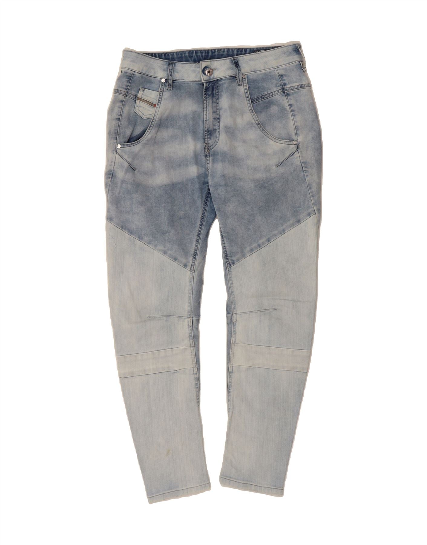 image of DIESEL Womens Banana Slim Jeans W27 L25 Blue Colourblock