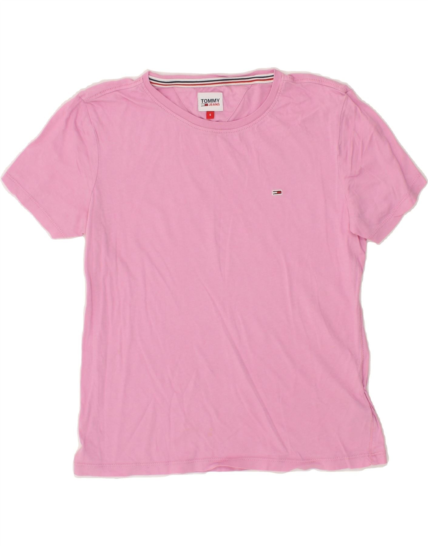 image of TOMMY HILFIGER Womens T-Shirt Top UK 10 Small Pink