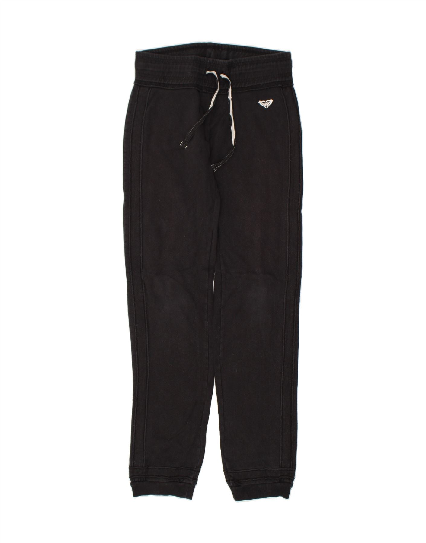 image of ROXY Womens Graphic Tracksuit Trousers Joggers UK 6 XS Black Cotton