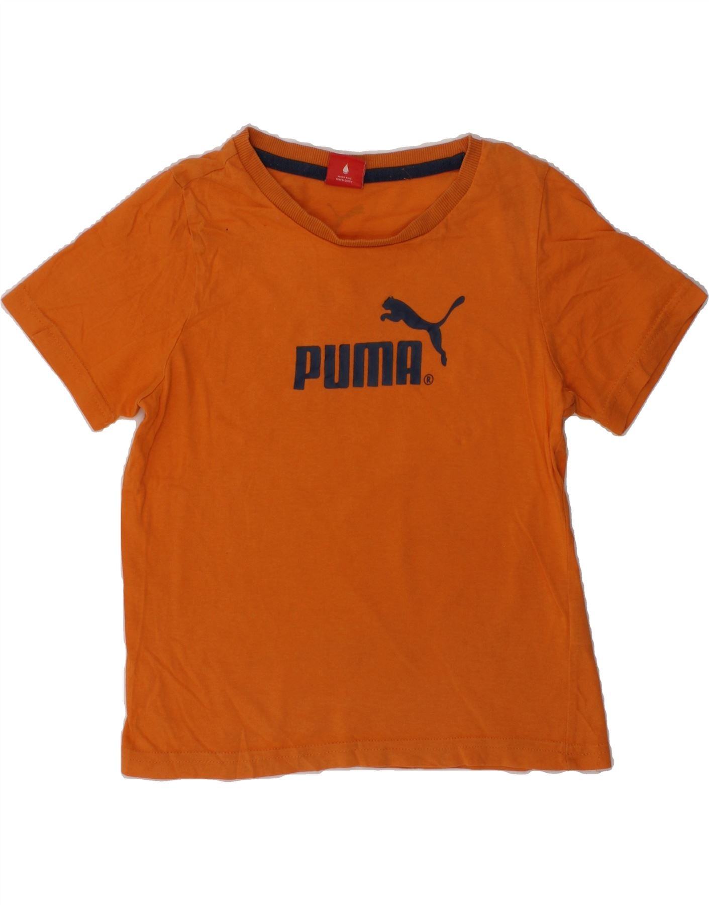 image of PUMA Boys Graphic T-Shirt Top 5-6 Years Orange Cotton