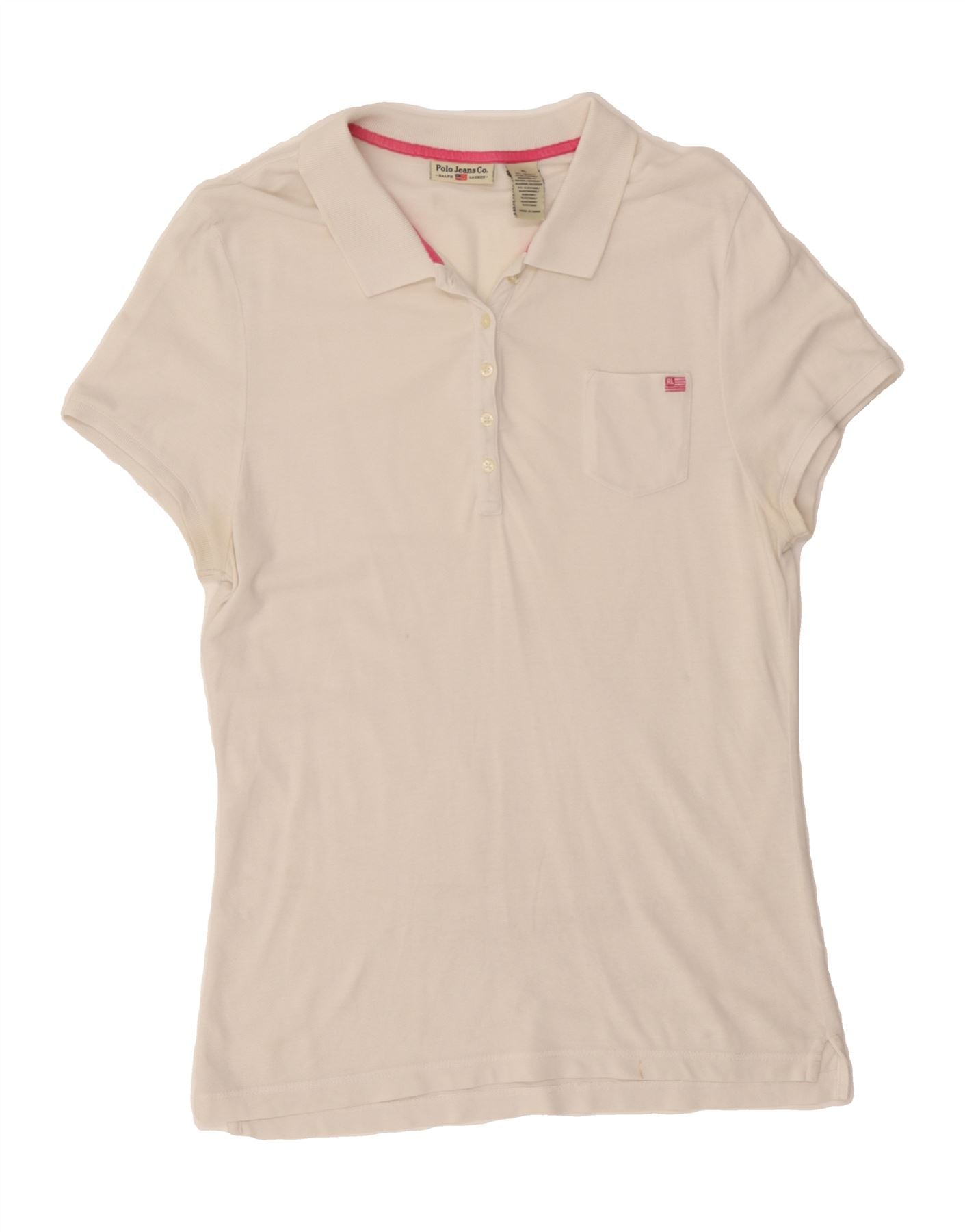 image of POLO RALPH LAUREN Womens Polo Shirt UK 18 XL White Cotton