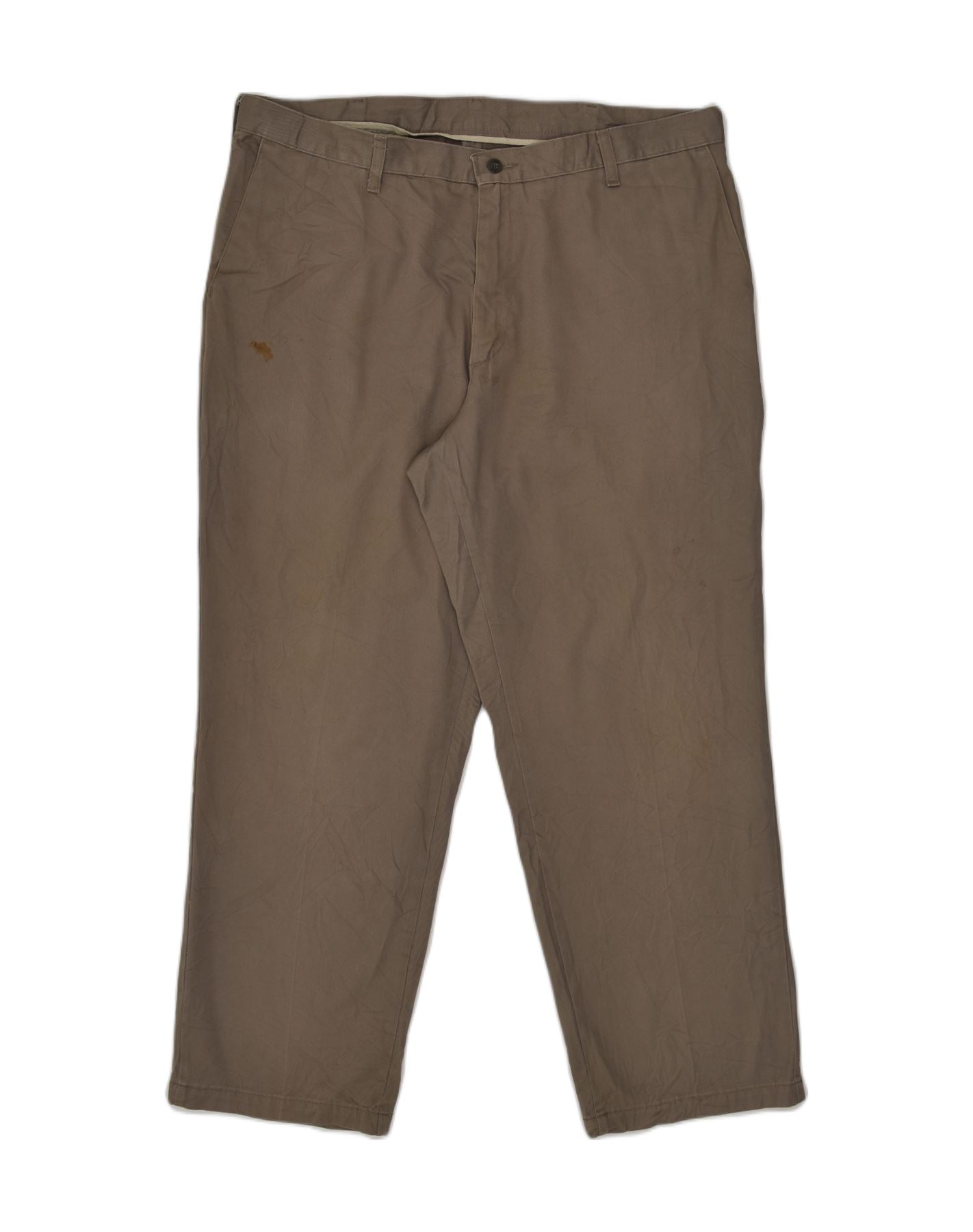 image of LEE Mens Tapered Chino Trousers W40 L29  Brown Cotton