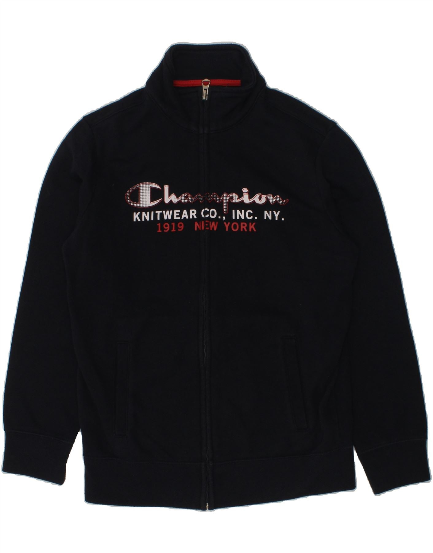 image of CHAMPION Boys Graphic Tracksuit Top Jacket 7-8 Years Black