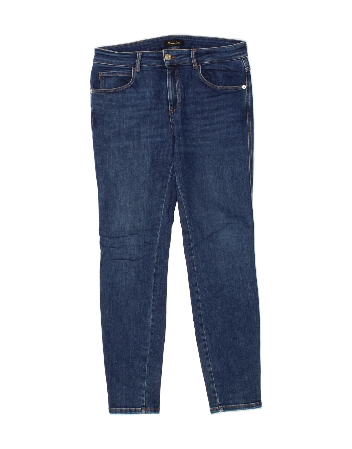 image of MASSIMO DUTTI Womens Slim Jeans W32 L29 Navy Blue